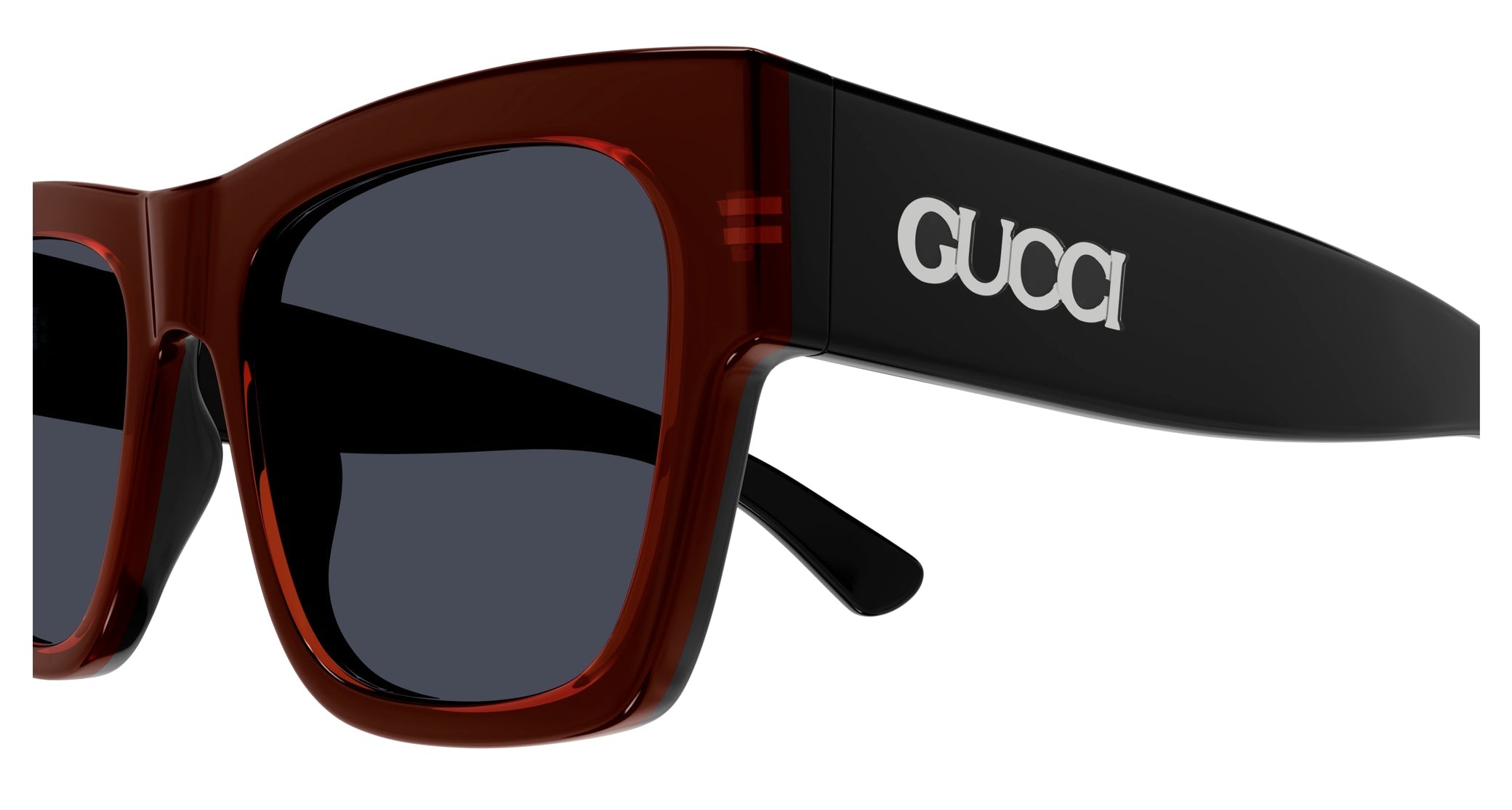 Occhiali da sole GUCCI GG1793S Shiny bilayer transparent orange + solid black