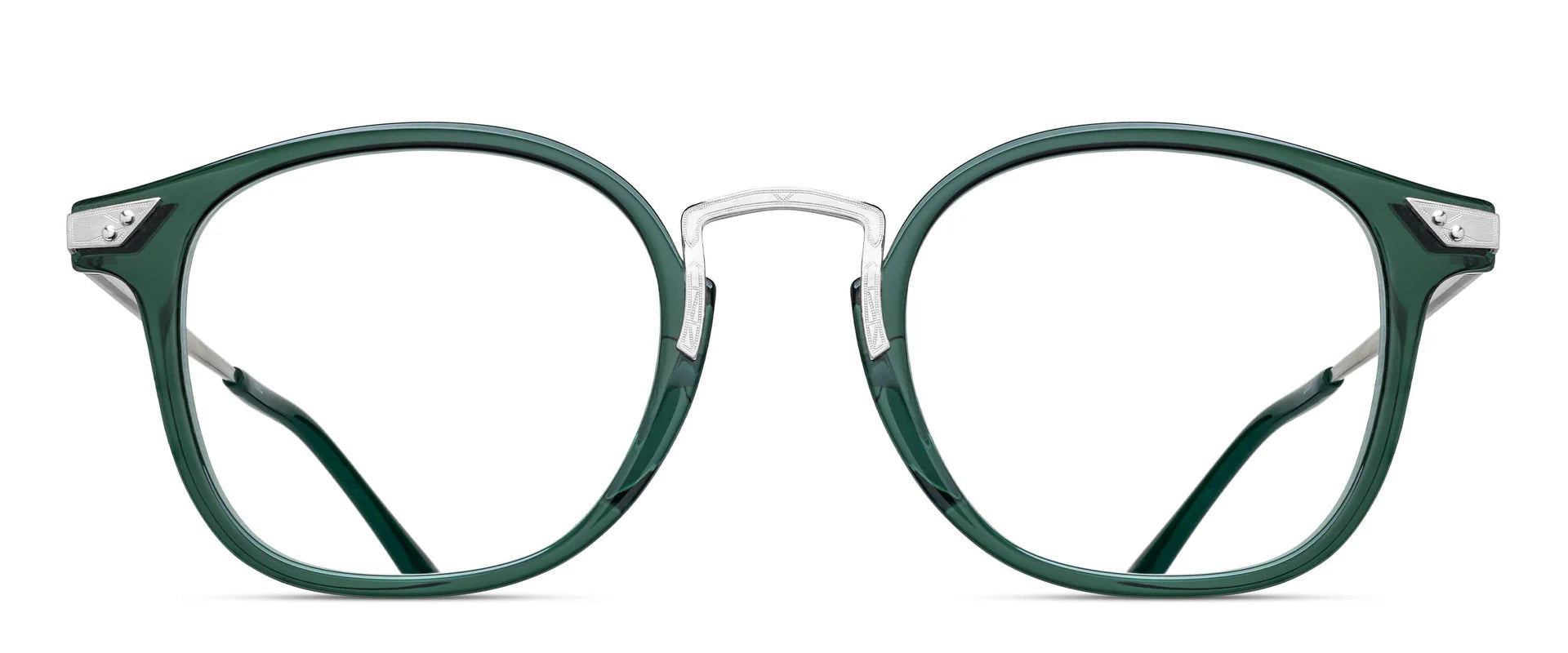 Occhiali da vista MATSUDA 2808H Brushed Silver - Bottle Green