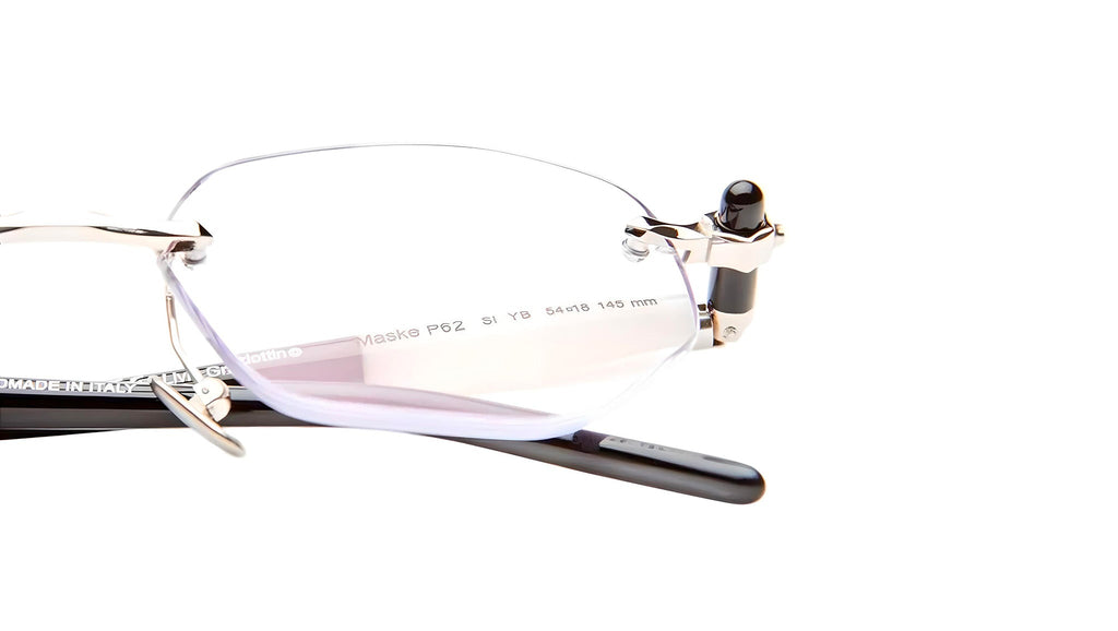 Occhiali da vista KUBORAUM P62 Silver white black shine