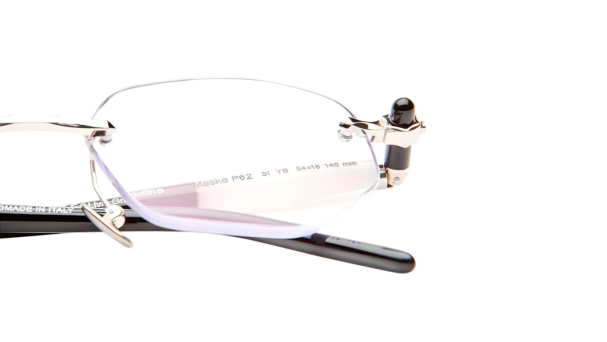 Occhiali da vista KUBORAUM P62 Silver white black shine