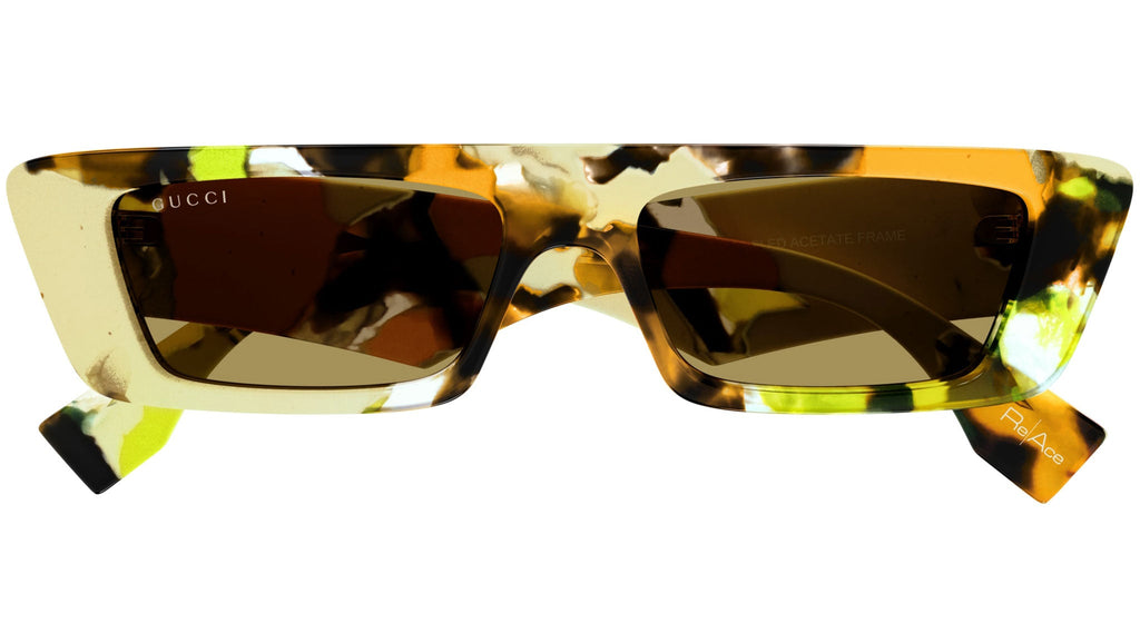 Occhiali da sole GUCCI GG1625S Shiny yellow and brown havana