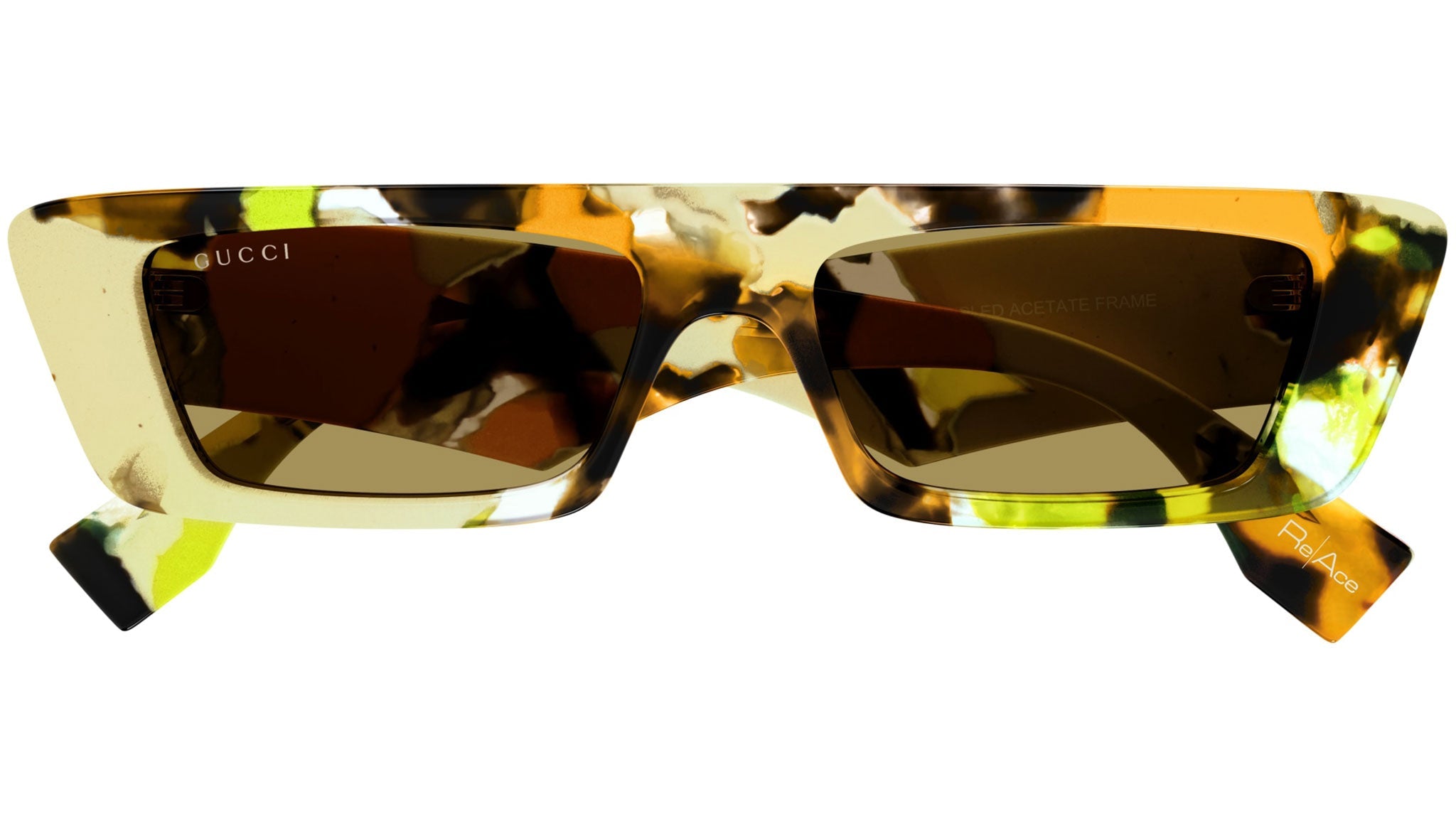 Occhiali da sole GUCCI GG1625S Shiny yellow and brown havana