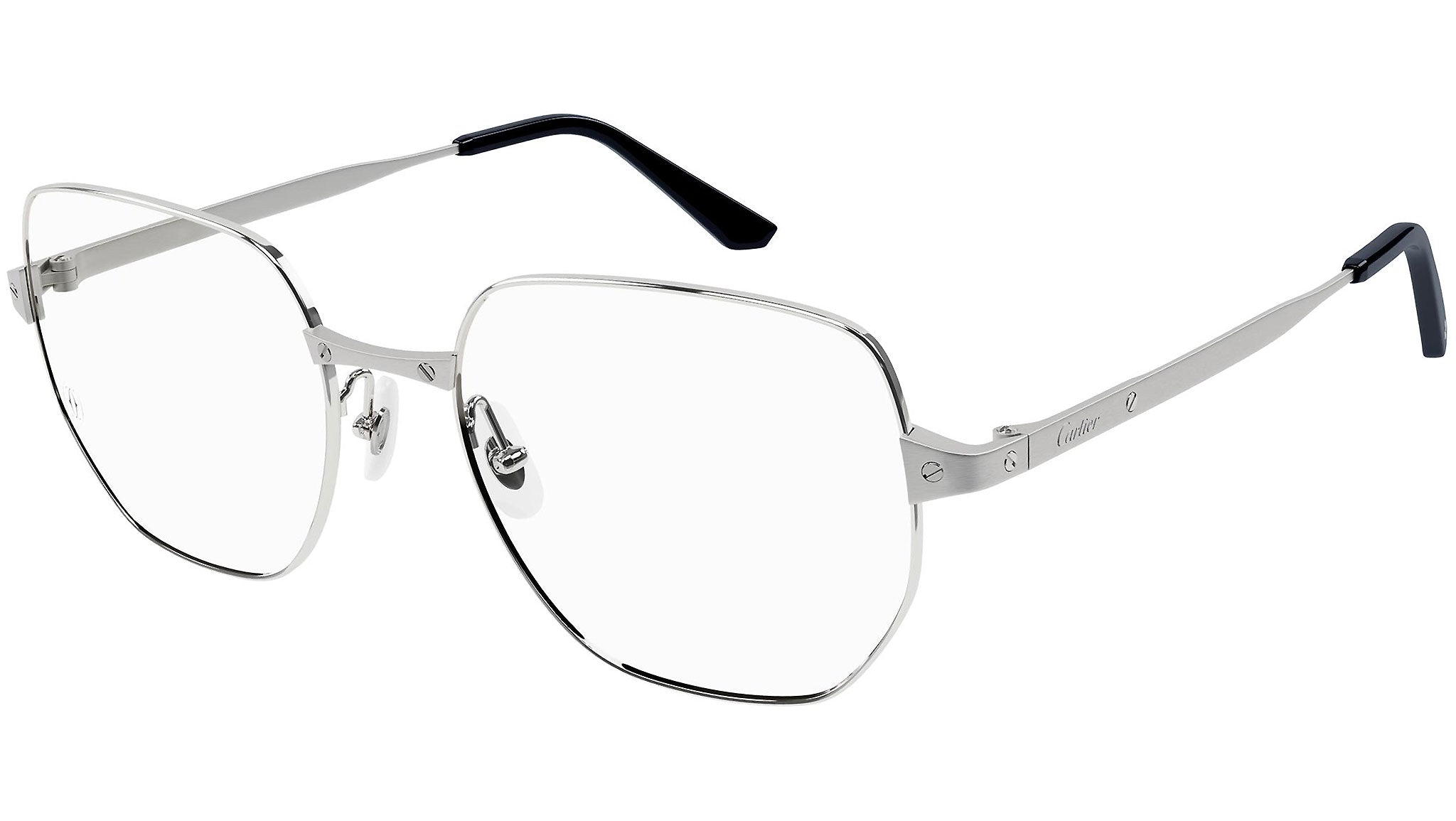 Occhiali da vista CARTIER CT0339O Smooth and brushed platinum finish