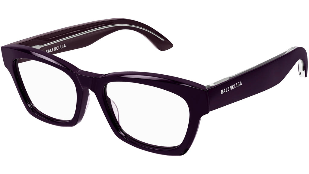 Occhiali da vista BALENCIAGA BB0242O Shiny solid dark purple