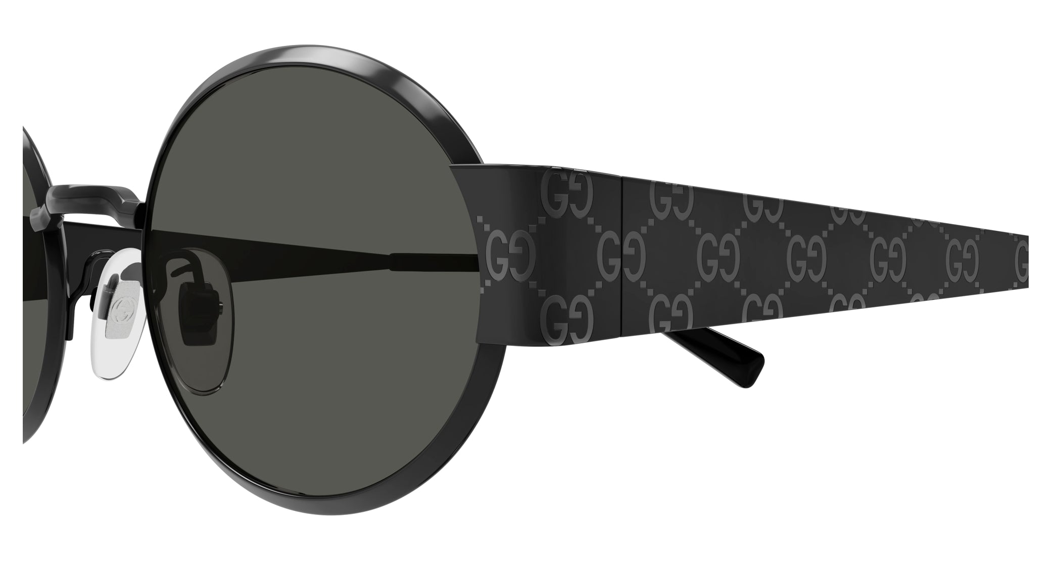 Occhiali da sole GUCCI GG1854S Shiny dark ruthenium laser guccissima texture
