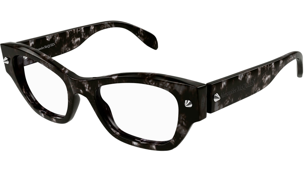 Occhiali da vista ALEXANDER MCQUEEN AM0429O Shiny grey havana with silver studs