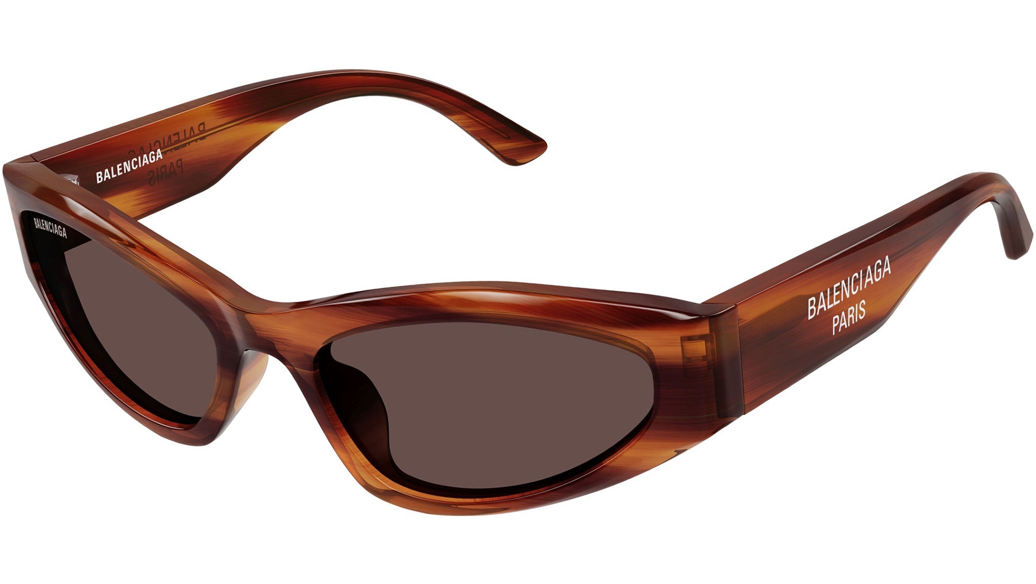 Occhiali da sole BALENCIAGA BB0387S Shiny melange brown havana