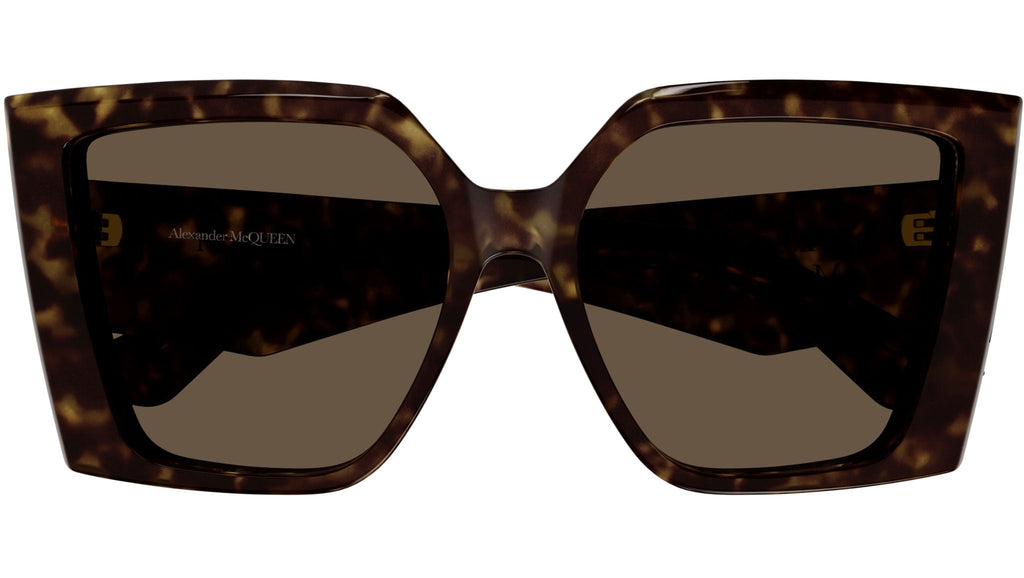 Occhiali da sole ALEXANDER MCQUEEN AM0467S Shiny dark havana