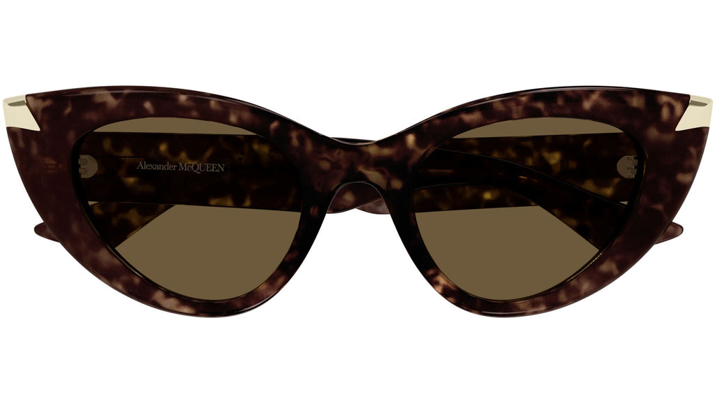 Occhiali da sole ALEXANDER MCQUEEN AM0442S Shiny dark havana