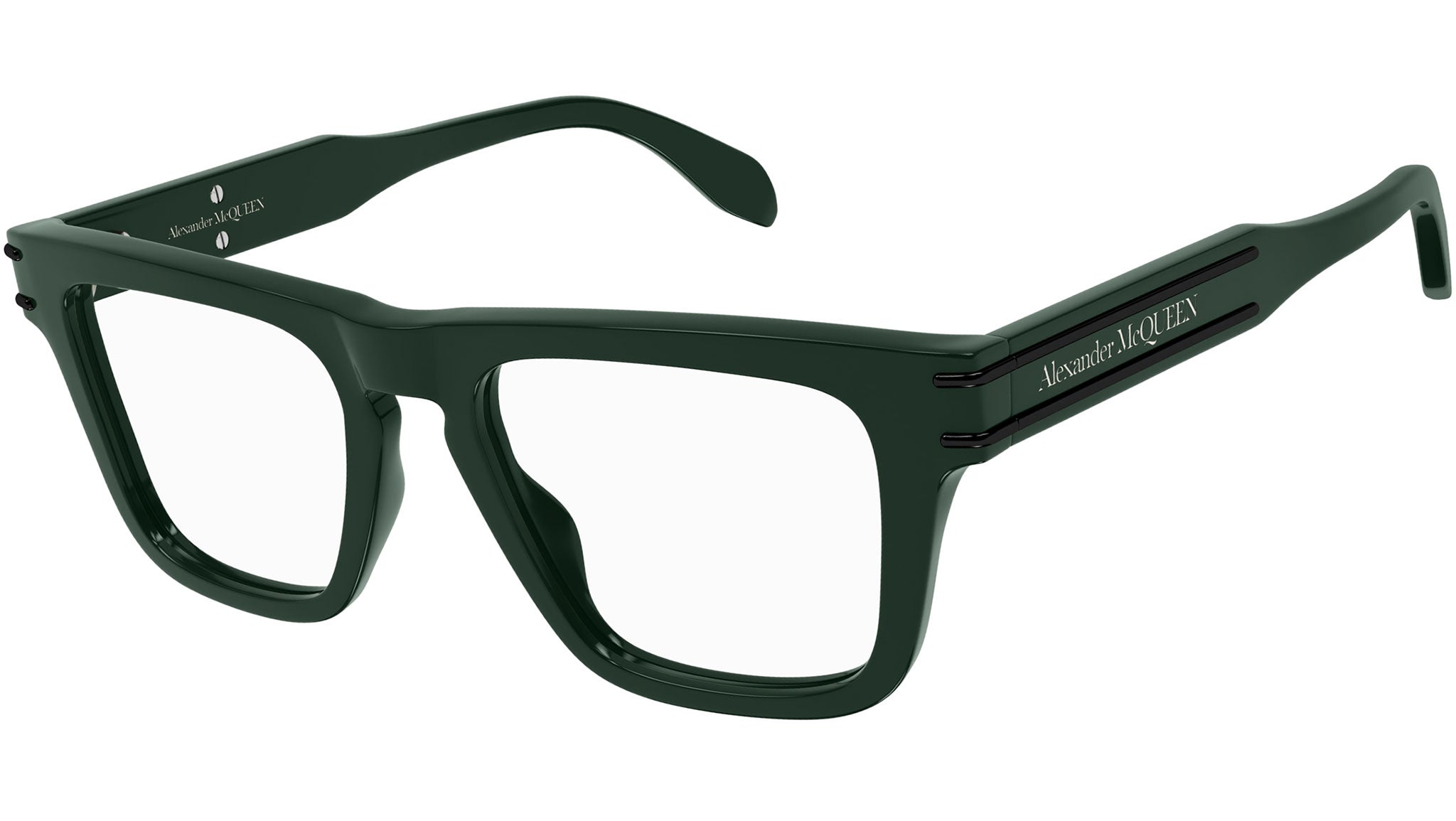 Occhiali da vista ALEXANDER MCQUEEN AM0400O Shiny solid dark green