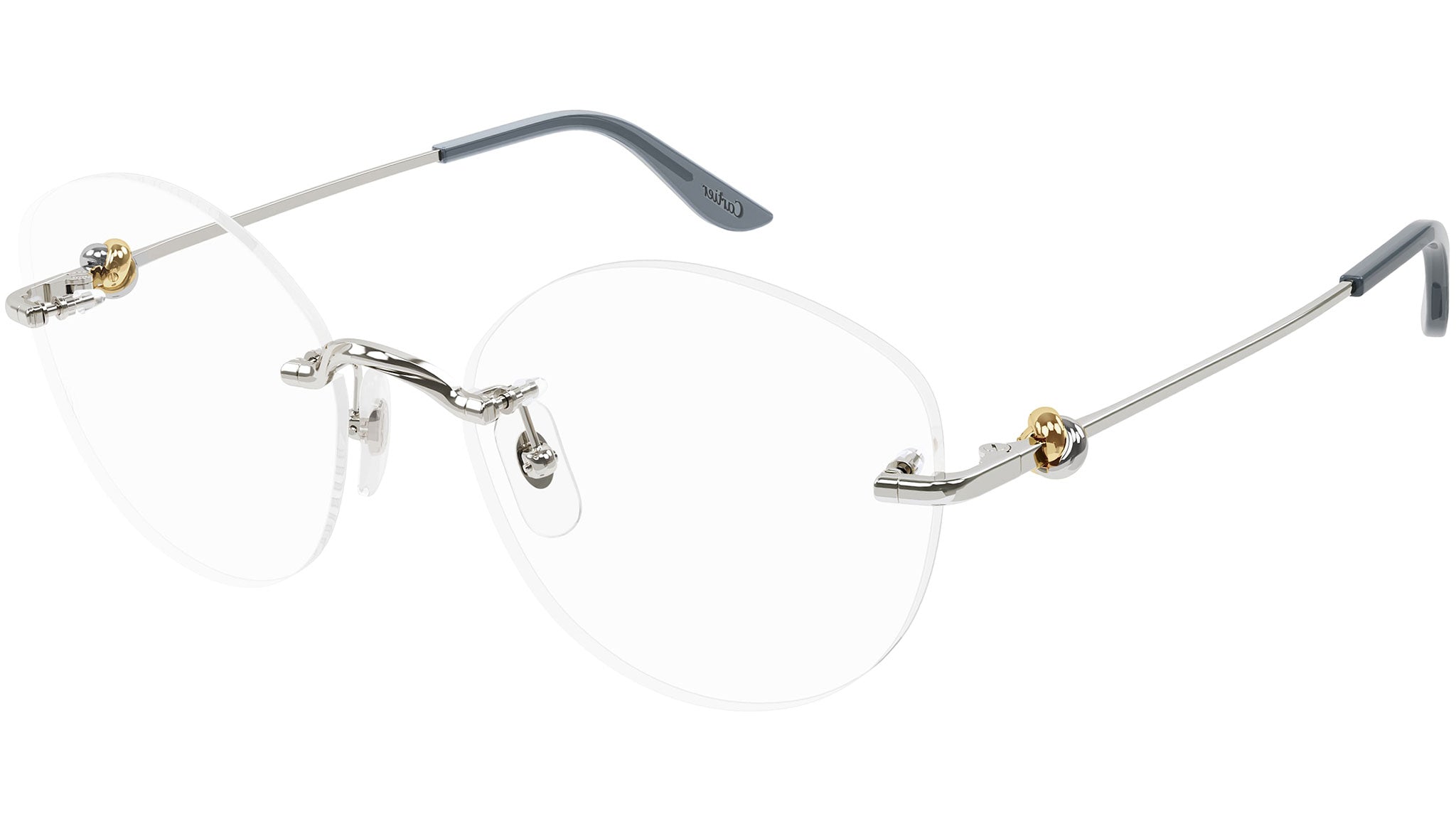 Occhiali da vista CARTIER CT0376O Smooth platinum finish
