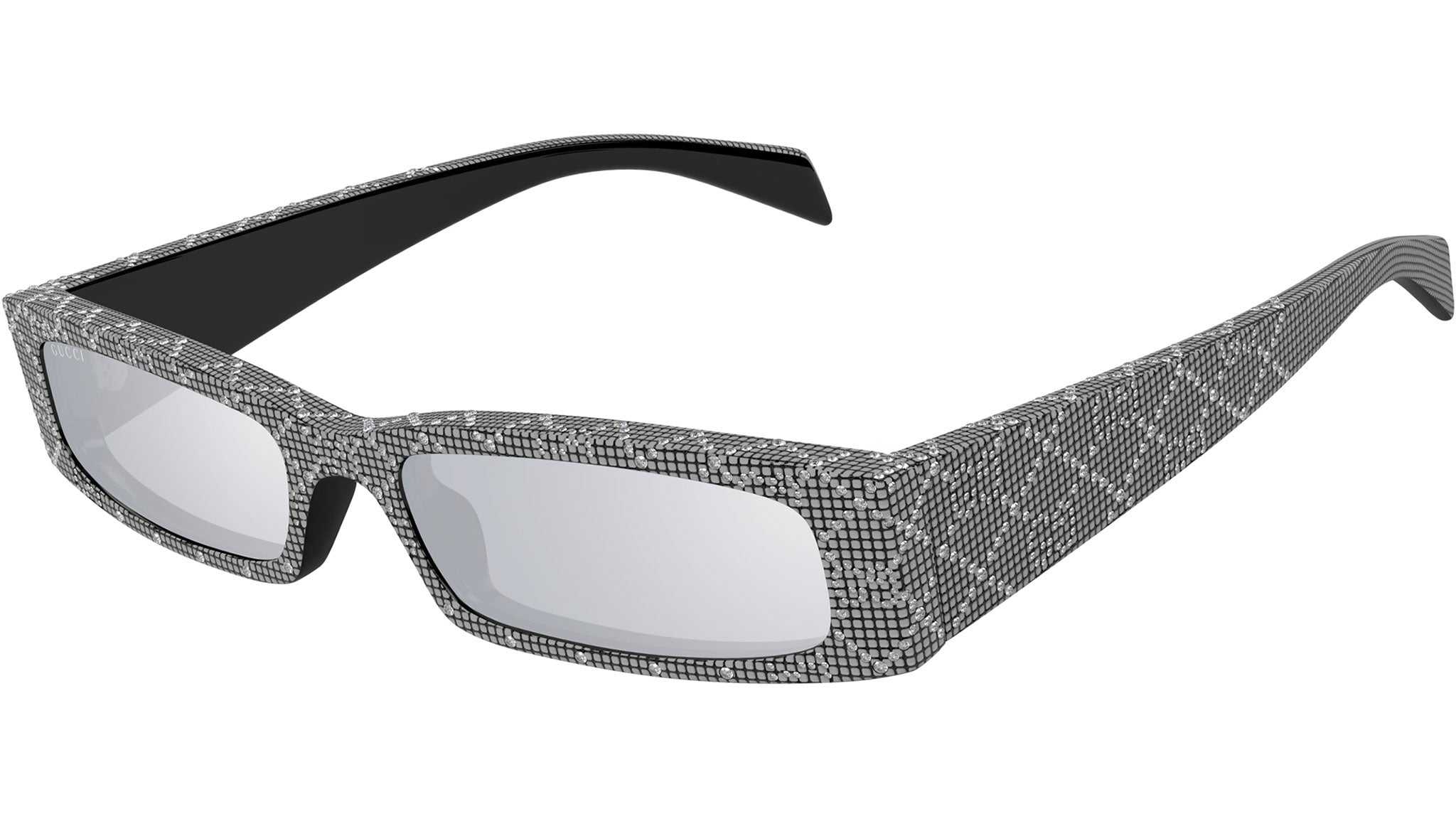 Occhiali da sole GUCCI GG1780S Shiny black with crystal strass all over and shiny silver color