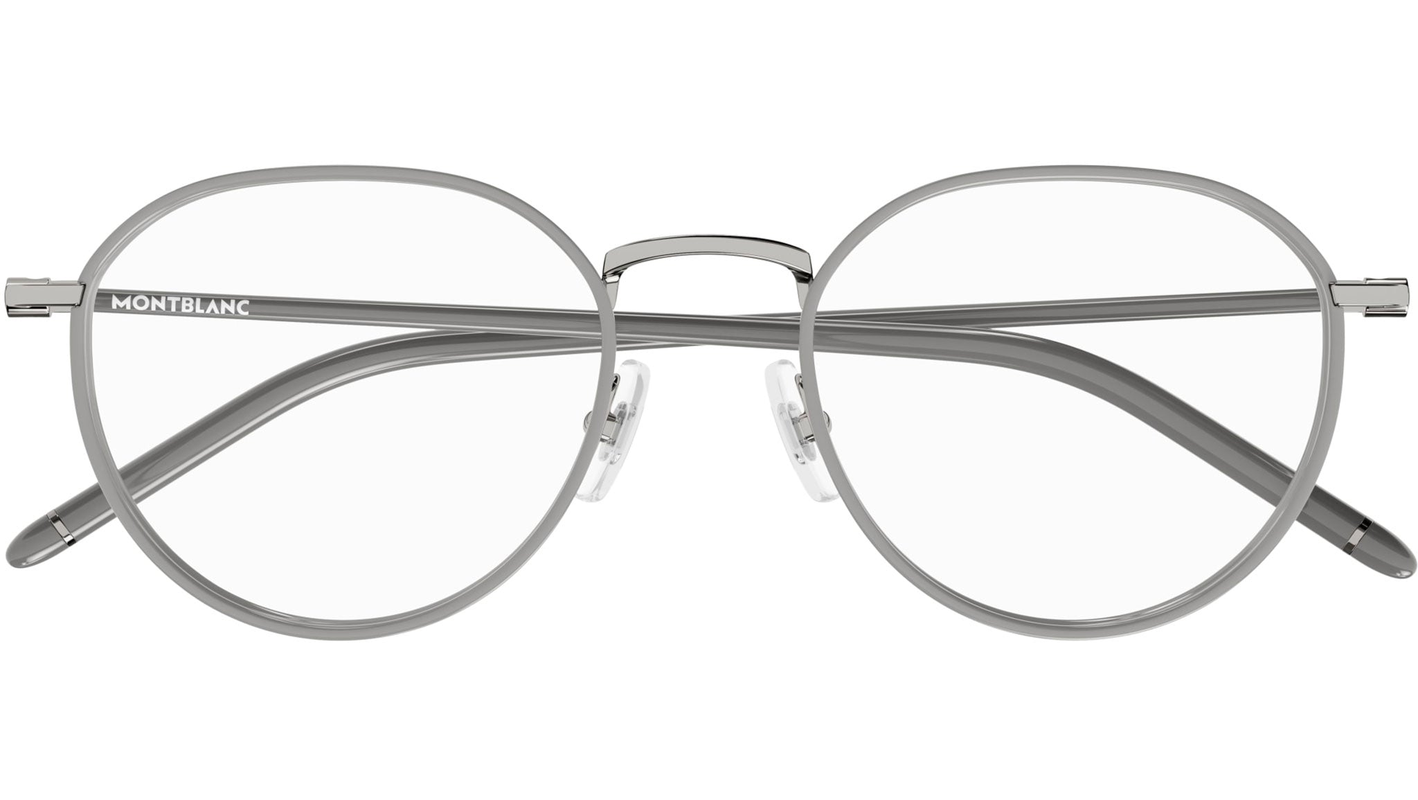 Occhiali da vista MONTBLANC MB0342OA Shiny light ruthenium grey windsor rim