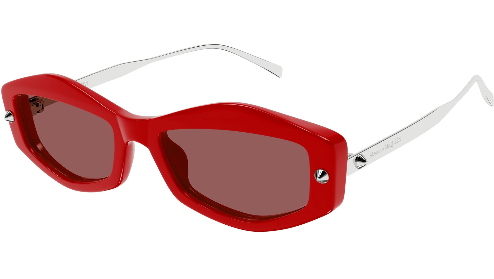 Occhiali da sole ALEXANDER MCQUEEN AM0482S Shiny solid red