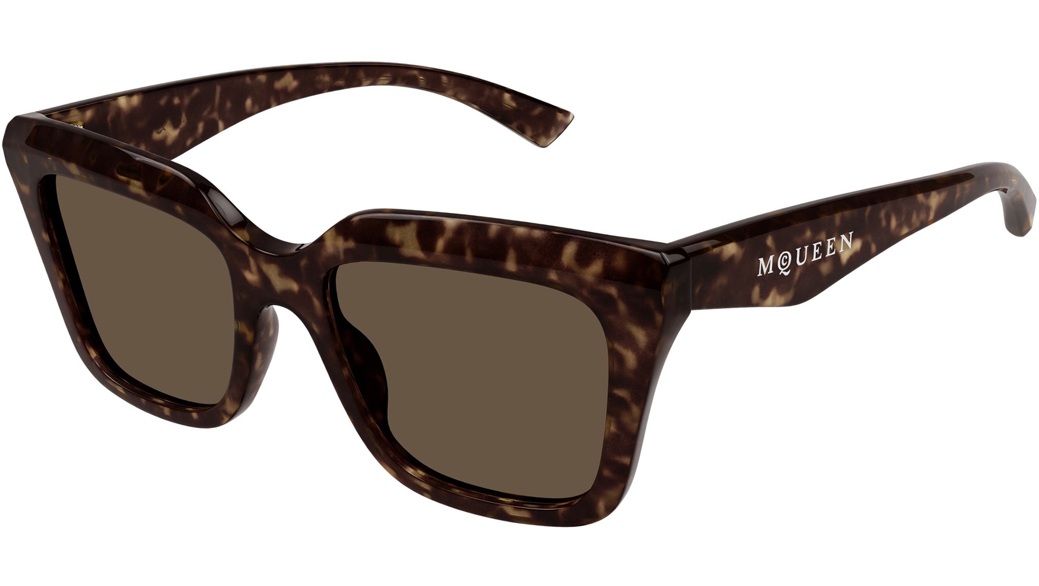 Occhiali da sole ALEXANDER MCQUEEN AM0473S Shiny dark havana