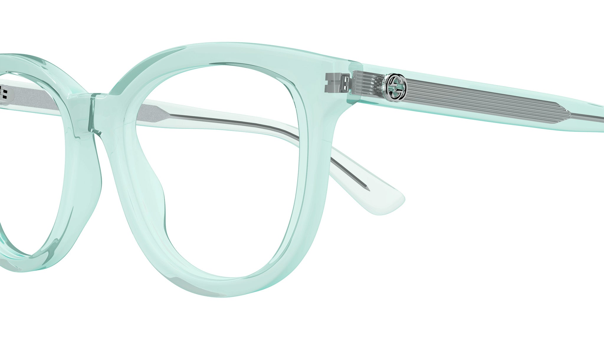 Occhiali da vista GUCCI GG1687O Shiny transparent mint green