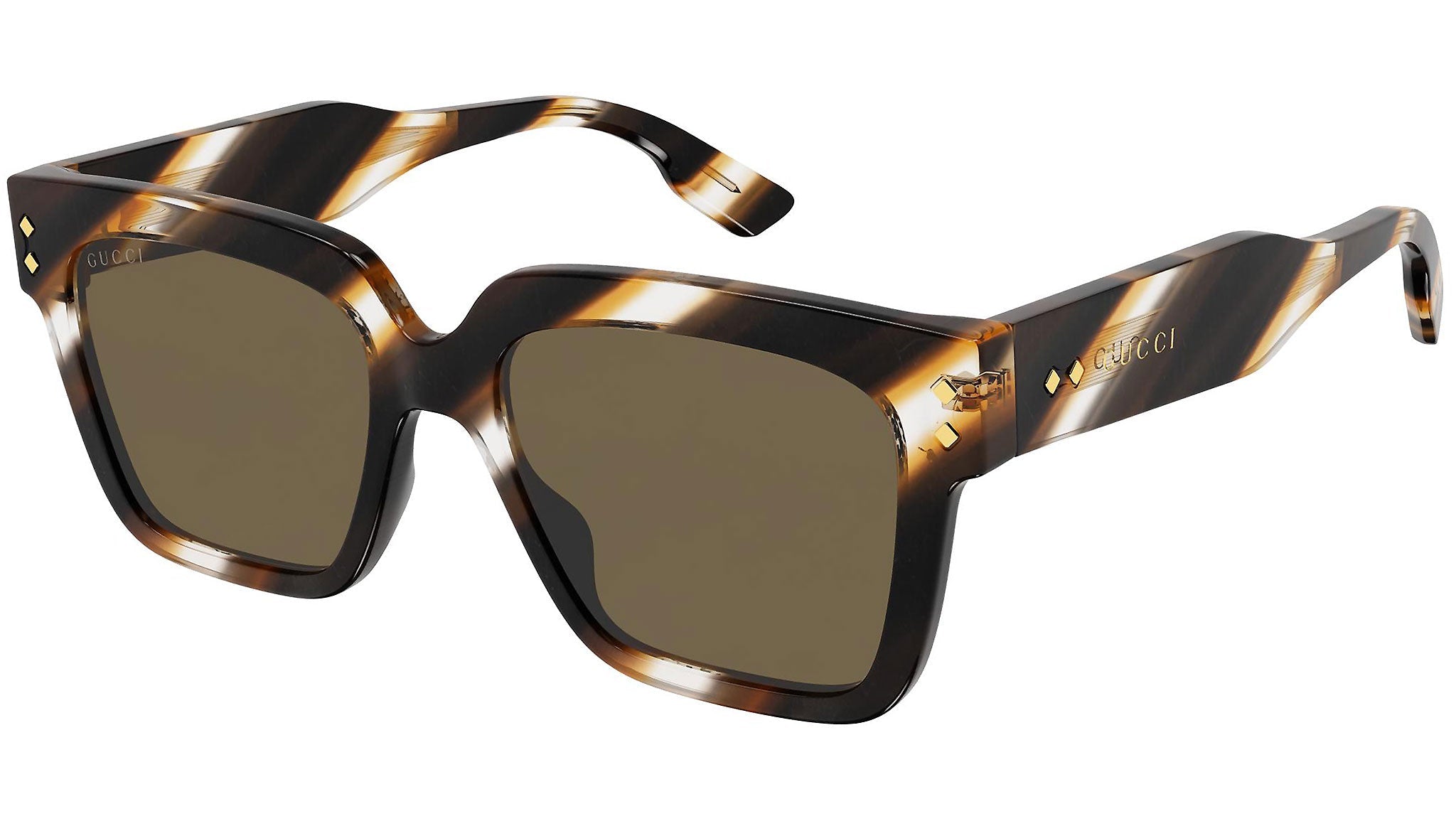 Occhiali da sole GUCCI GG1084S Shiny flamed brown havana