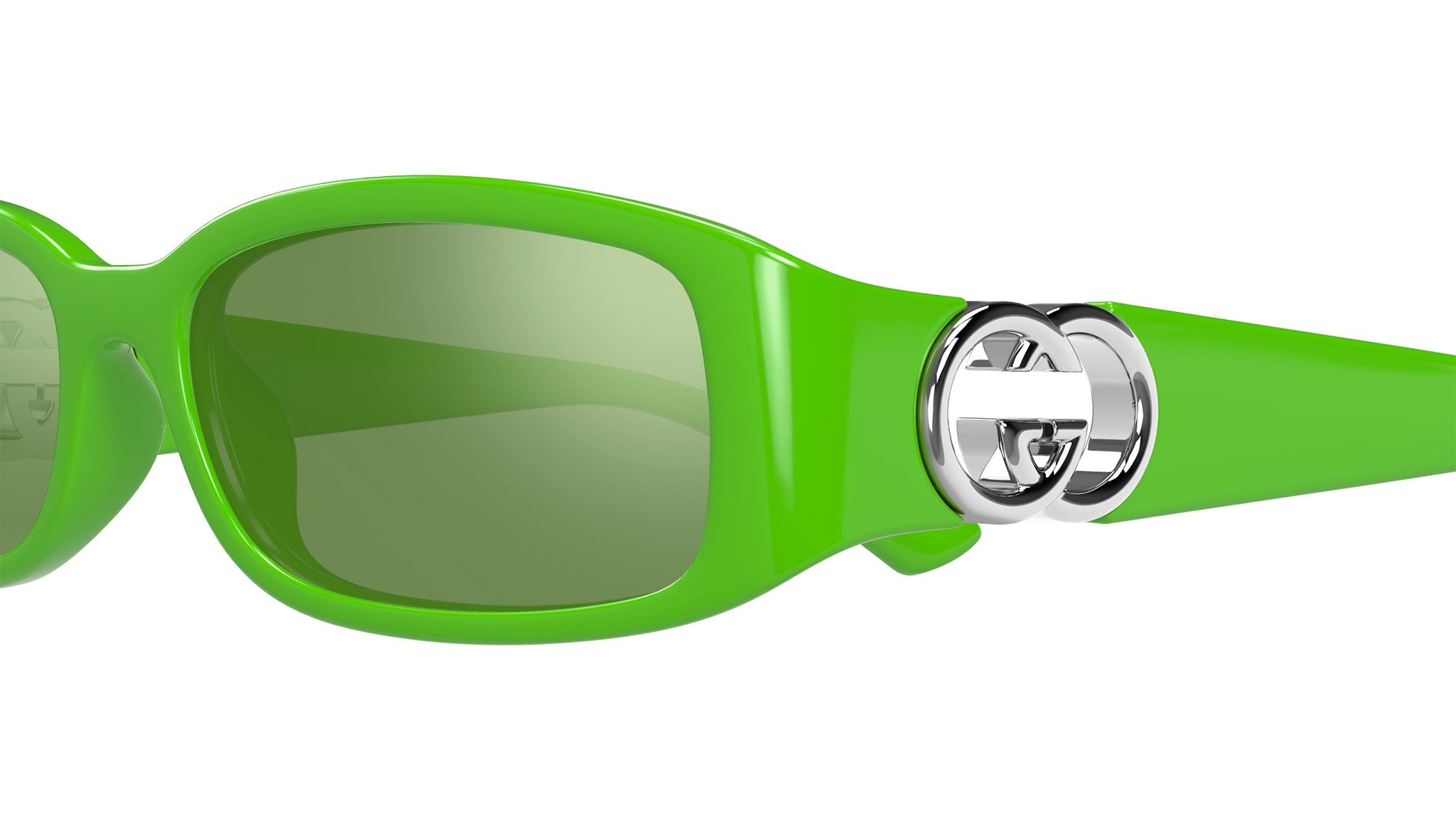 Occhiali da sole GUCCI GG1661S Shiny solid vivid green