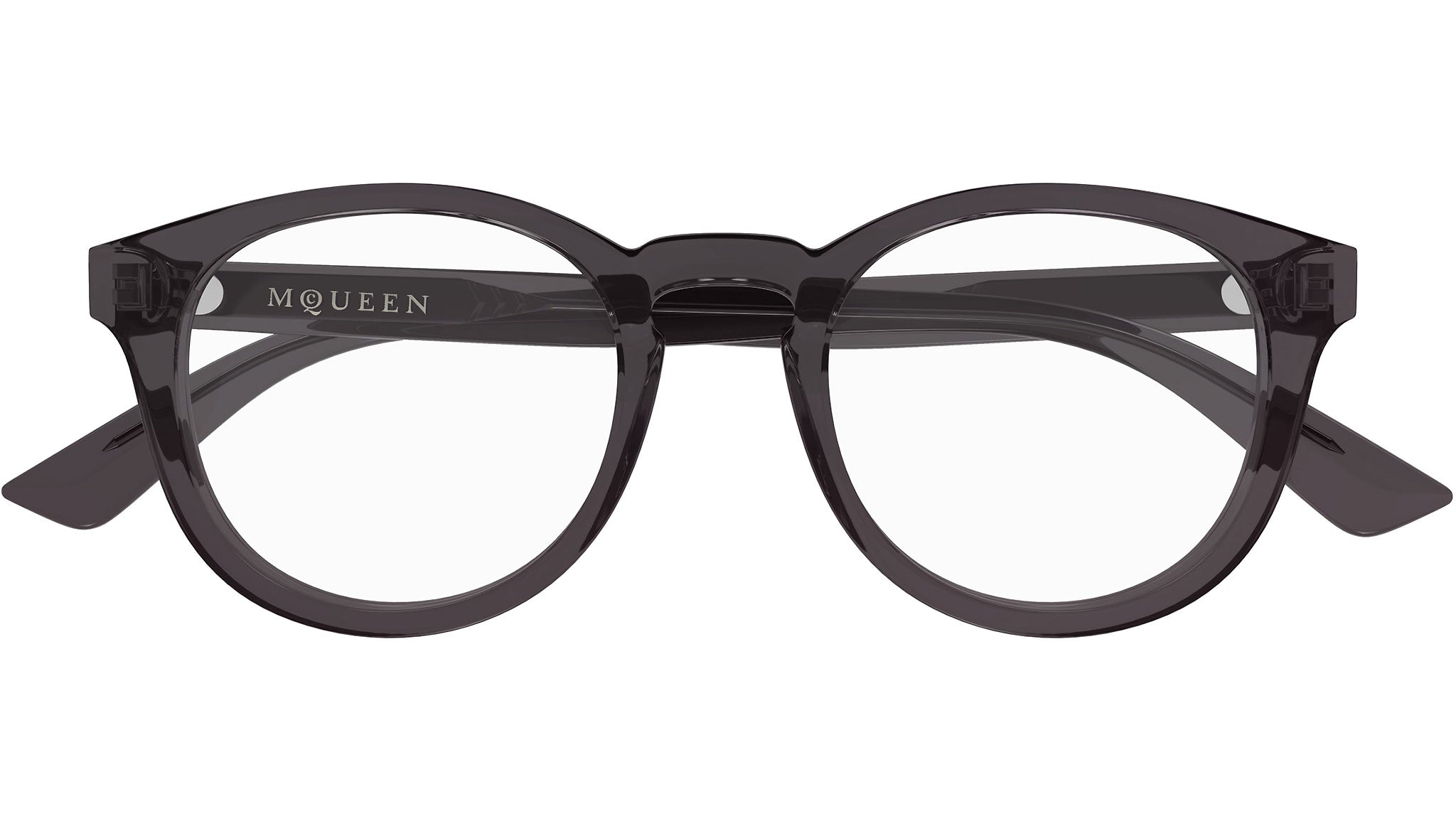 Occhiali da vista ALEXANDER MCQUEEN AM0514O Shiny transparent dark grey