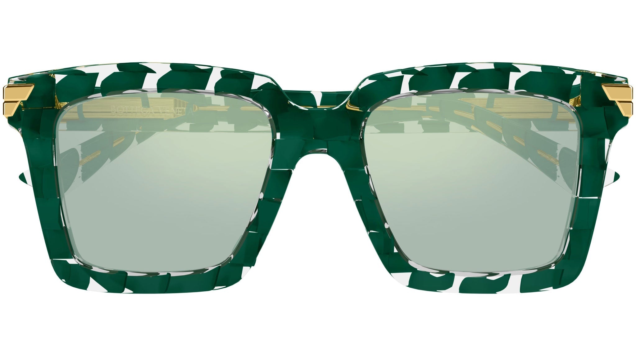 Occhiali da sole BOTTEGA VENETA BV1005S Solid dark green + crystal "intreccio" pattern