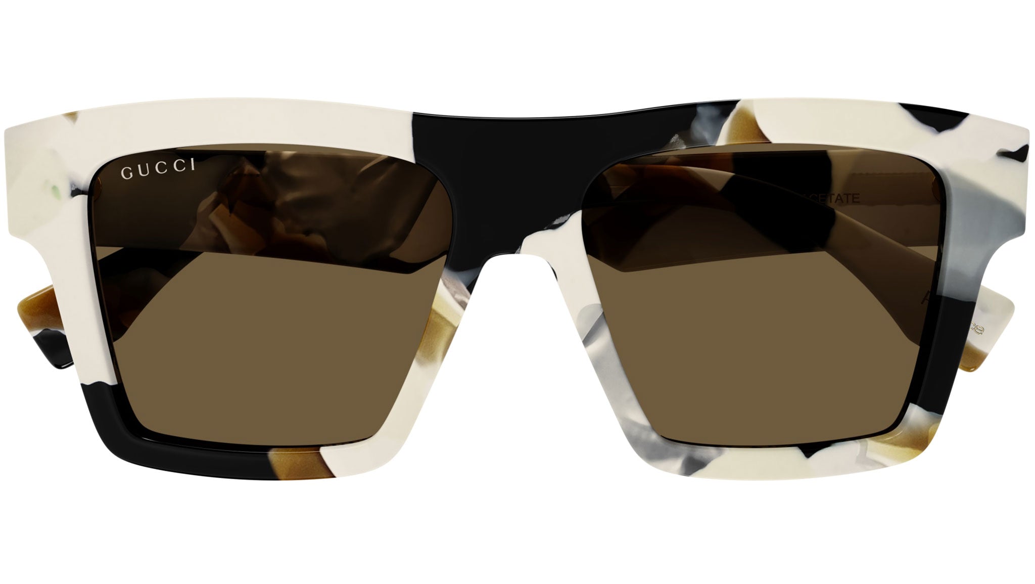 Occhiali da sole GUCCI GG1623S Shiny white and black havana