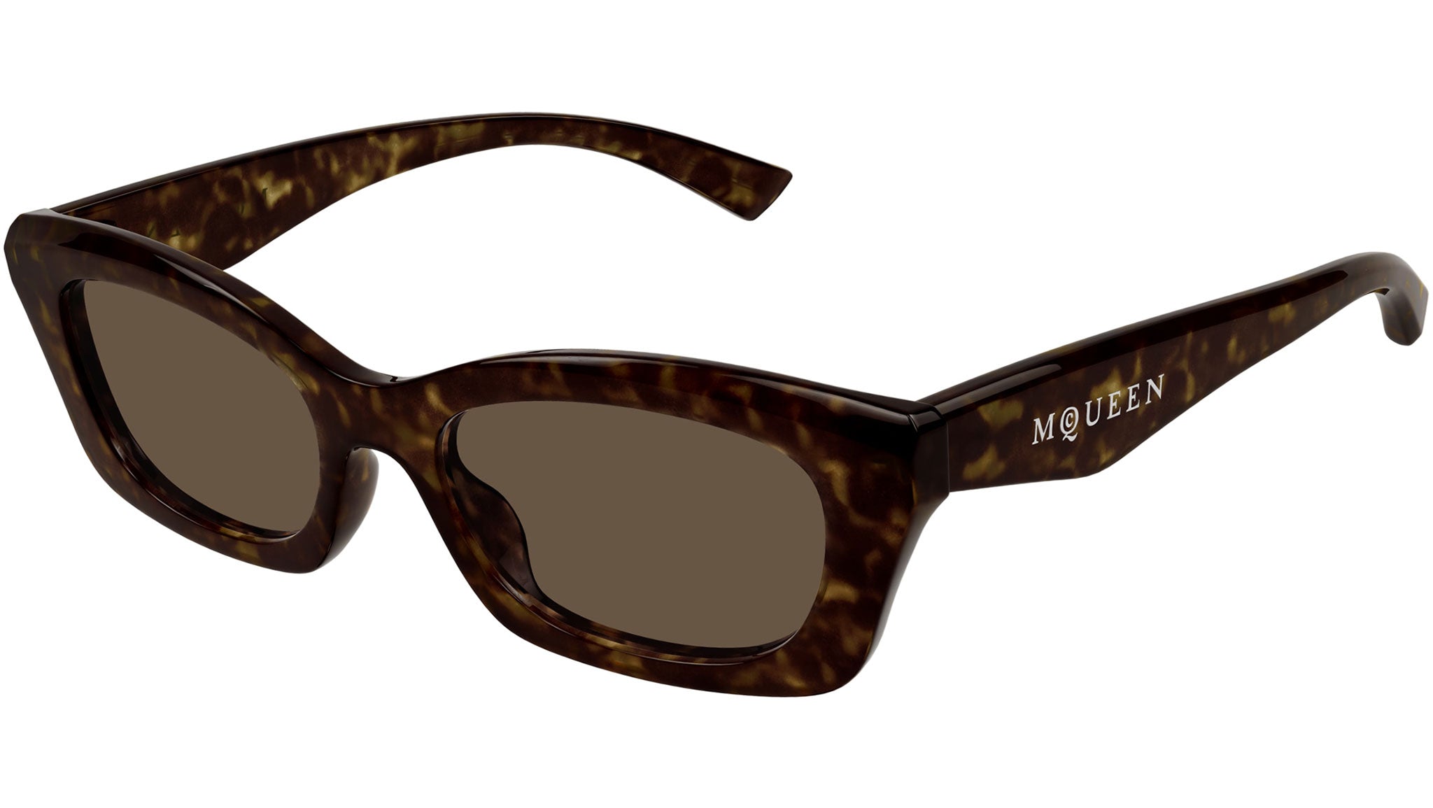 Occhiali da sole ALEXANDER MCQUEEN AM0474S Shiny dark havana