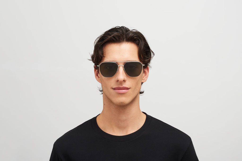 Occhiali da sole MYKITA AMOS Shiny Silver