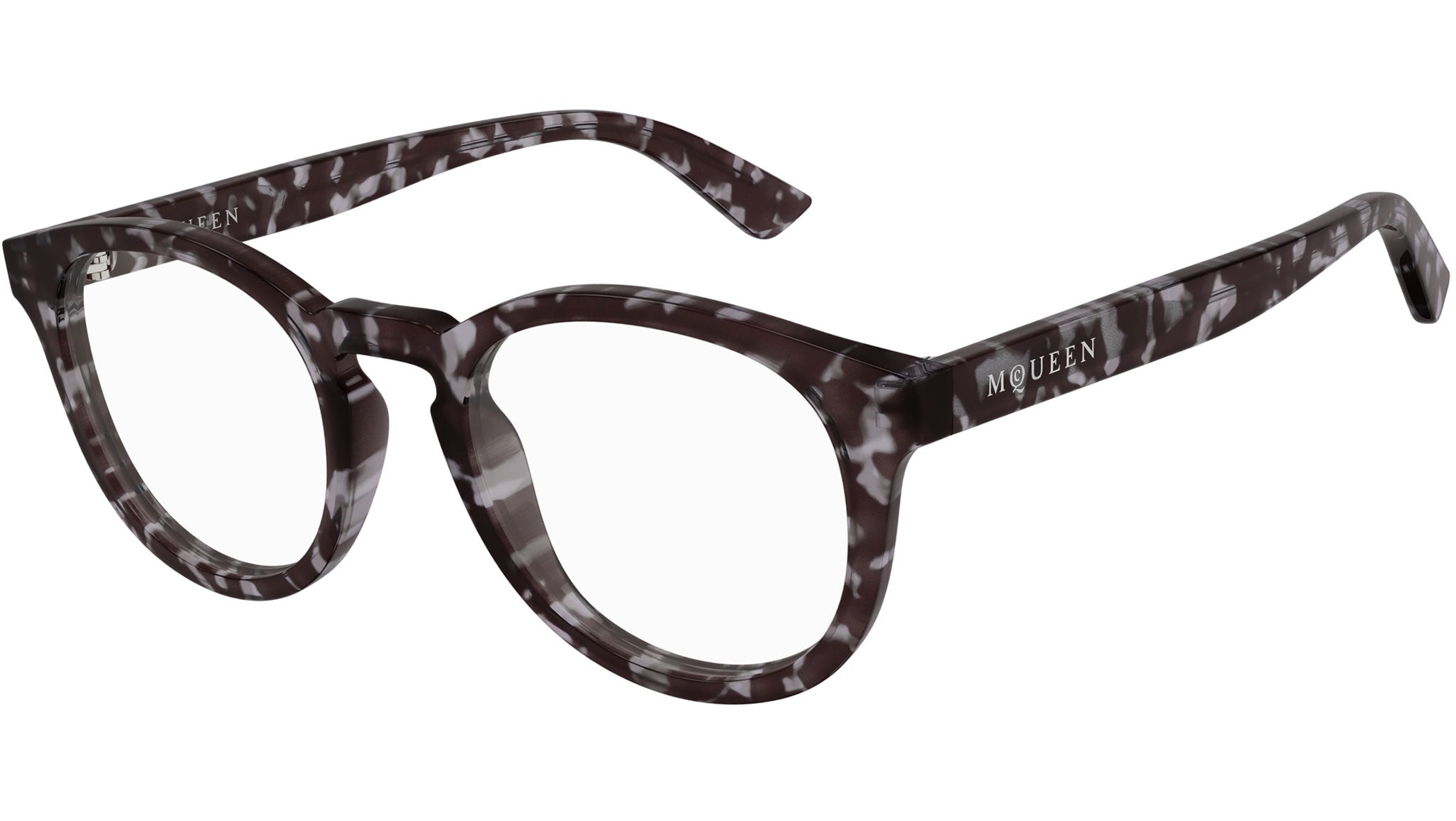 Occhiali da vista ALEXANDER MCQUEEN AM0514O Shiny grey dark havana