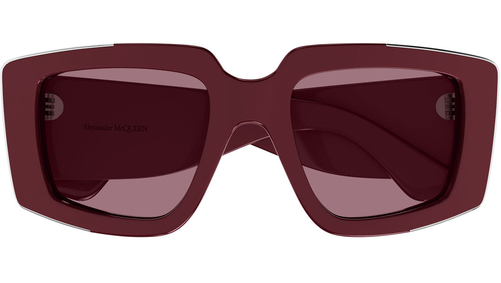 Occhiali da sole ALEXANDER MCQUEEN AM0446S Shiny solid burgundy