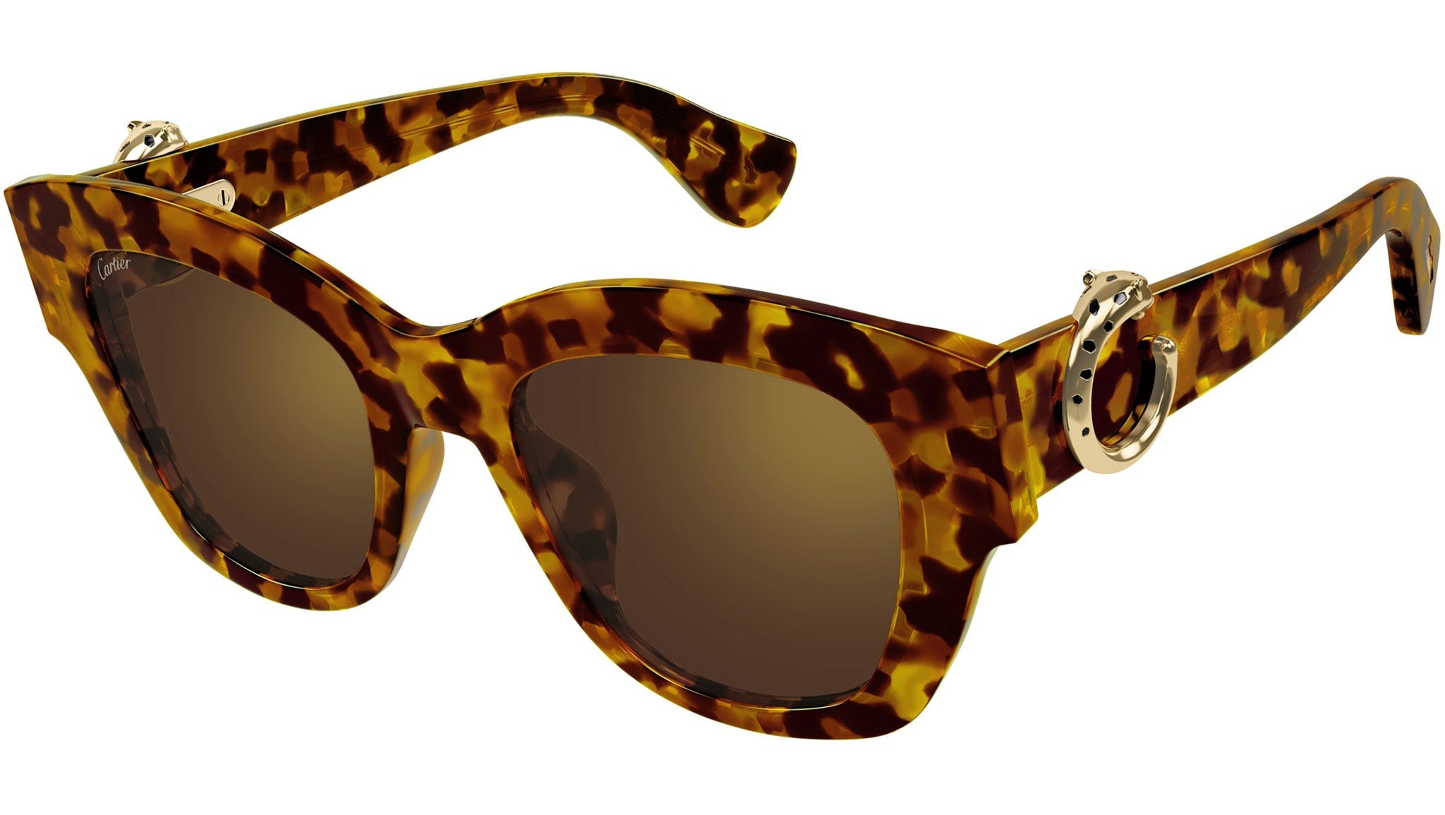Occhiali da sole CARTIER CT0547S Spotted honey tortoiseshell effect