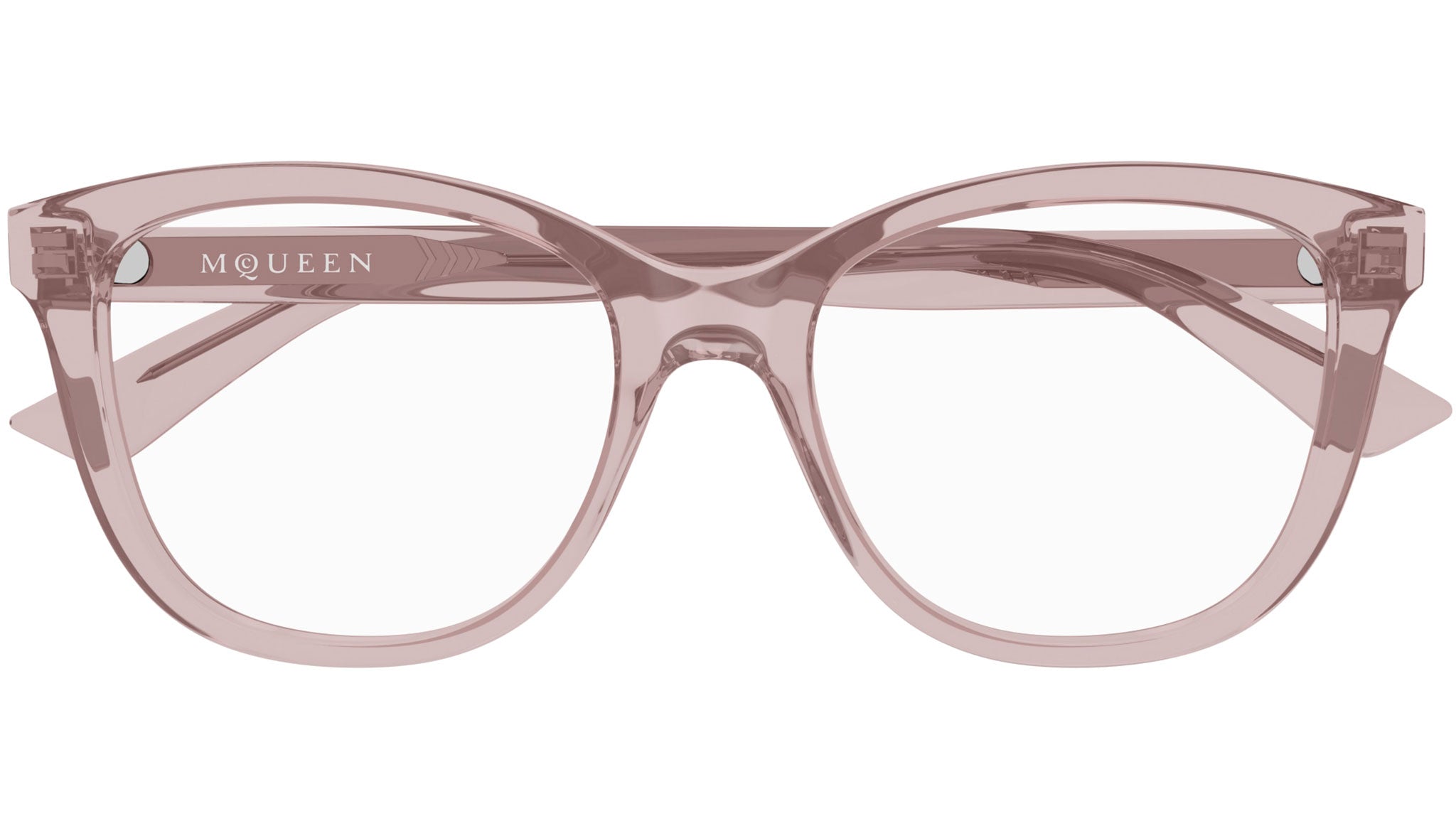 Occhiali da vista ALEXANDER MCQUEEN AM0487O Shiny transparent intense peach