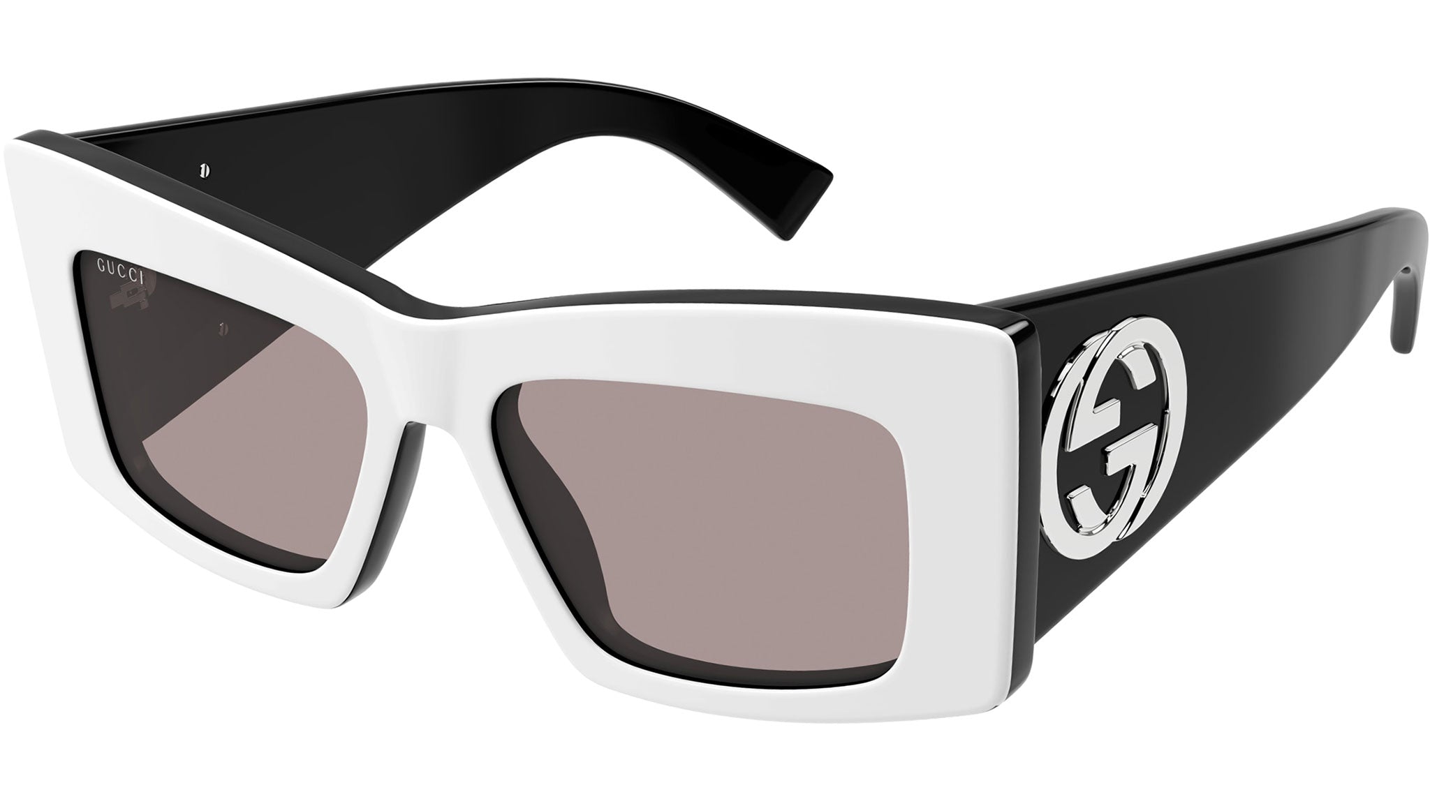 Occhiali da sole GUCCI GG1842S Shiny bilayer white + black