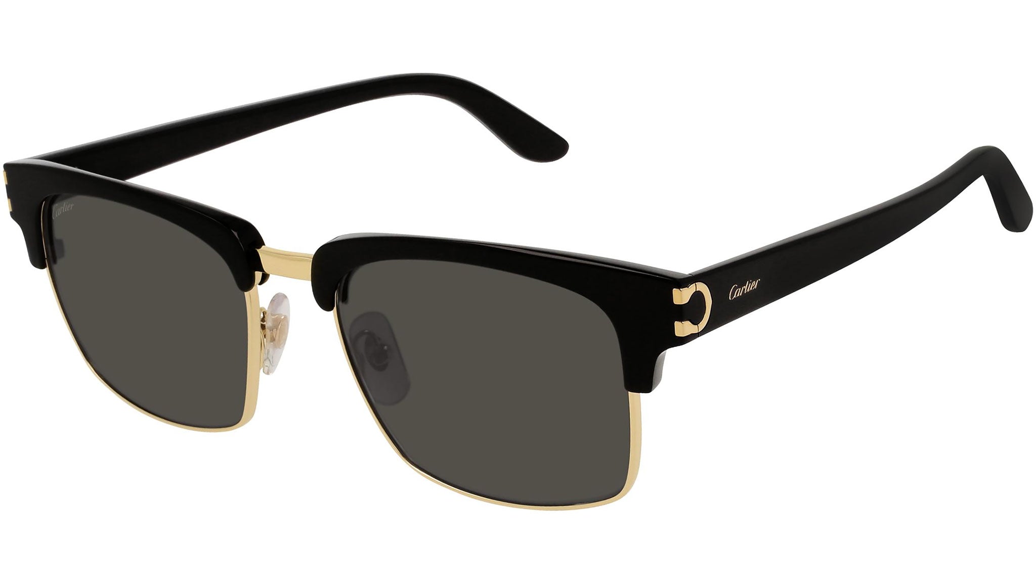 Occhiali da sole CARTIER CT0132S Black smooth champagne golden