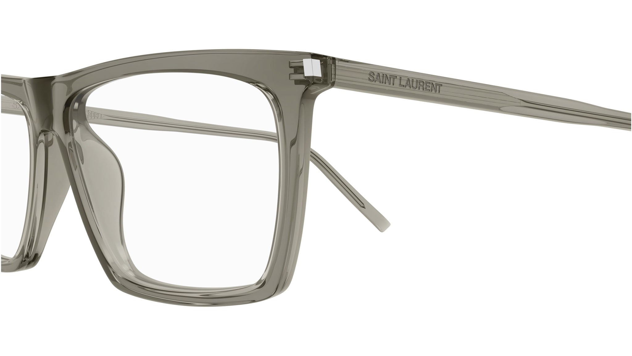 Occhiali da vista SAINT LAURENT Shiny transparent taupe