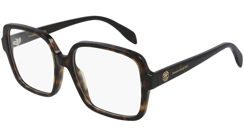 Occhiali da vista ALEXANDER MCQUEEN AM0286O Shiny dark havana