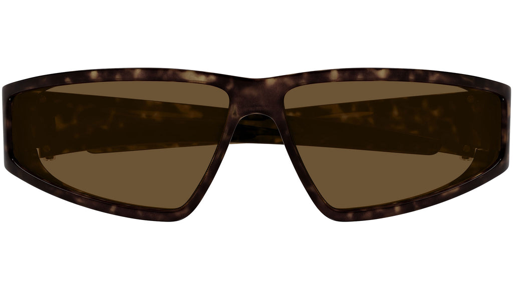 Occhiali da sole ALEXANDER MCQUEEN AM0490S Shiny dark havana
