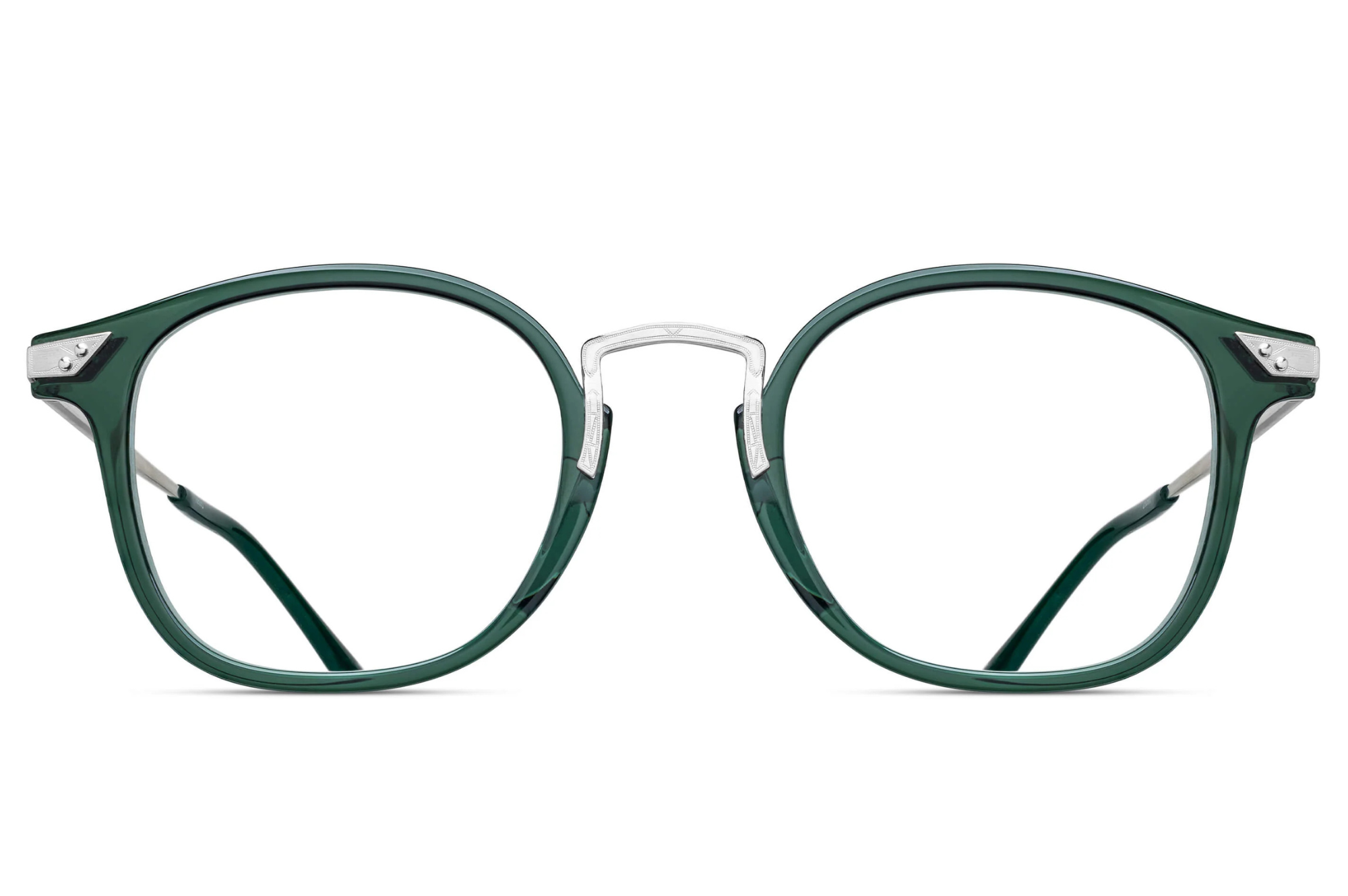 Occhiali da vista MATSUDA 2808H Brushed Silver - Bottle Green