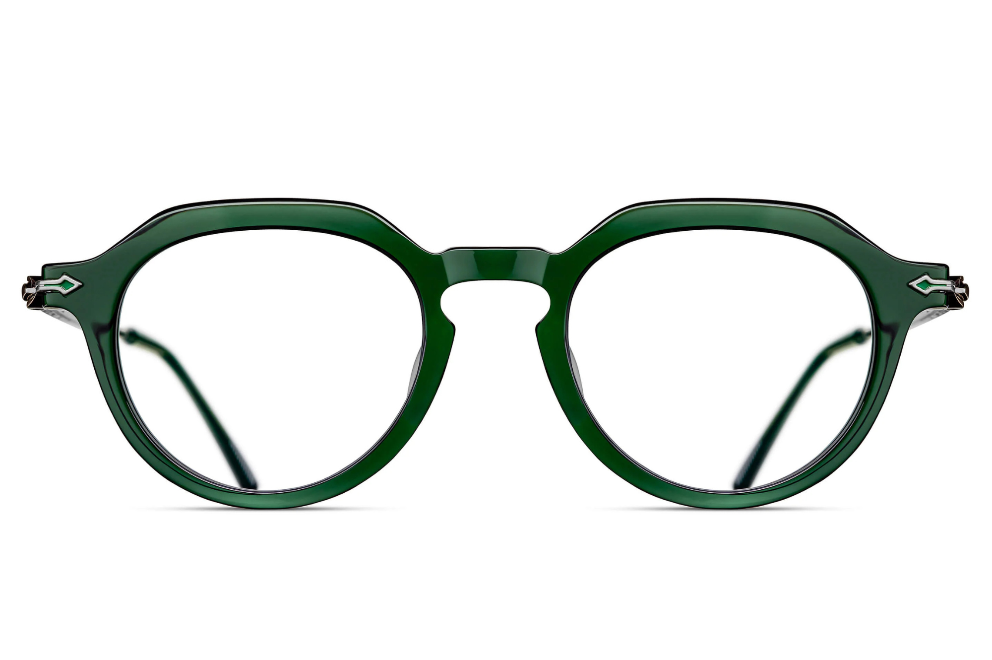 Occhiali da vista MATSUDA M2057 Bottle Green - Brushed Silver