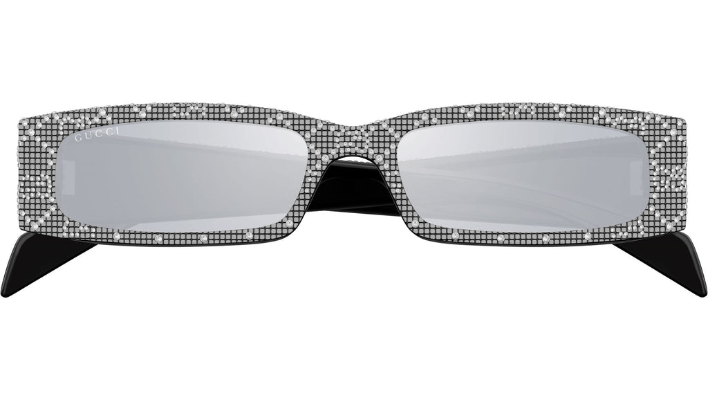 Occhiali da sole GUCCI GG1780S Shiny black with crystal strass all over and shiny silver color