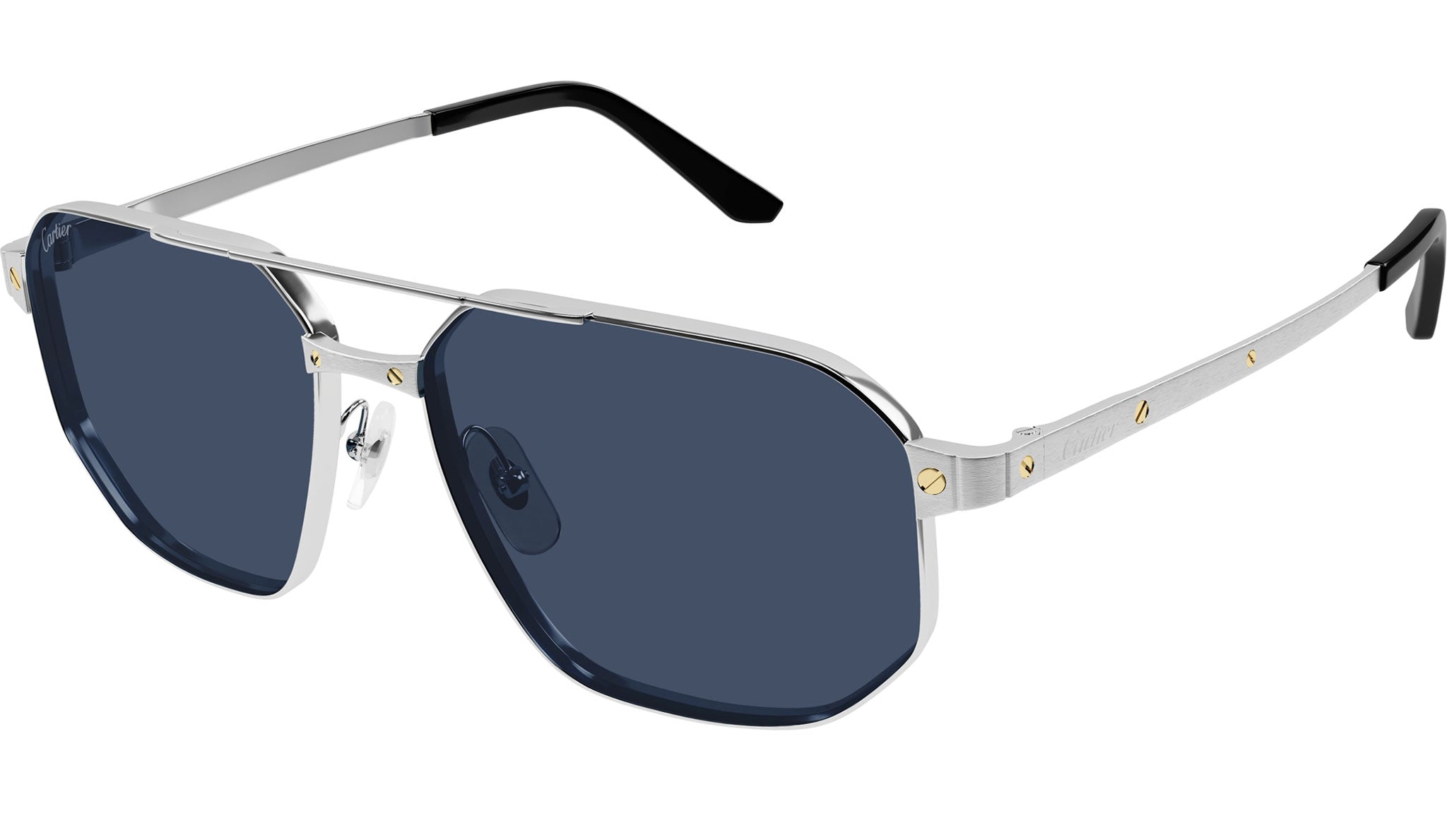 Occhiali da sole CARTIER CT0462S Smooth brushed platinum finish
