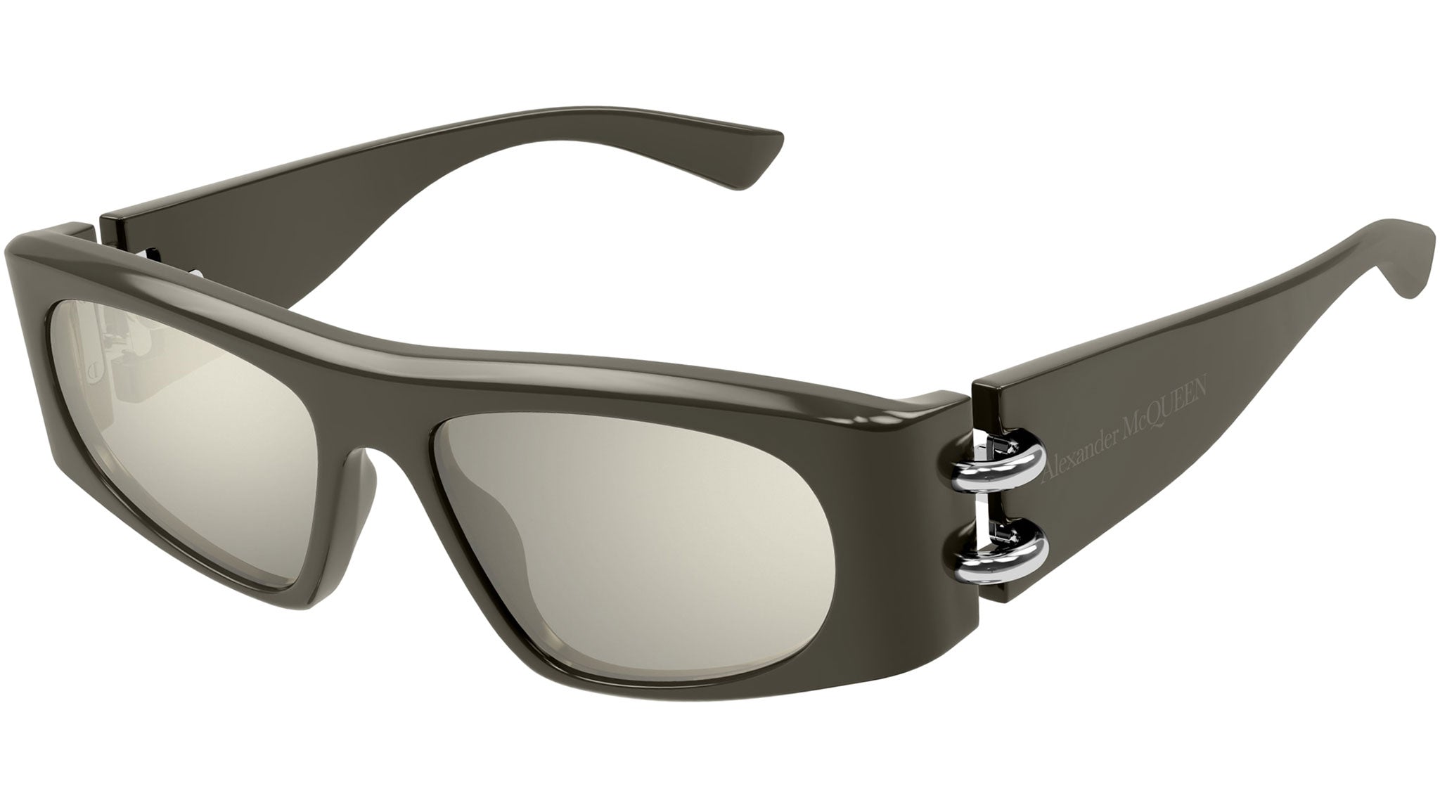 Occhiali da sole ALEXANDER MCQUEEN AM0471S Shiny solid taupe