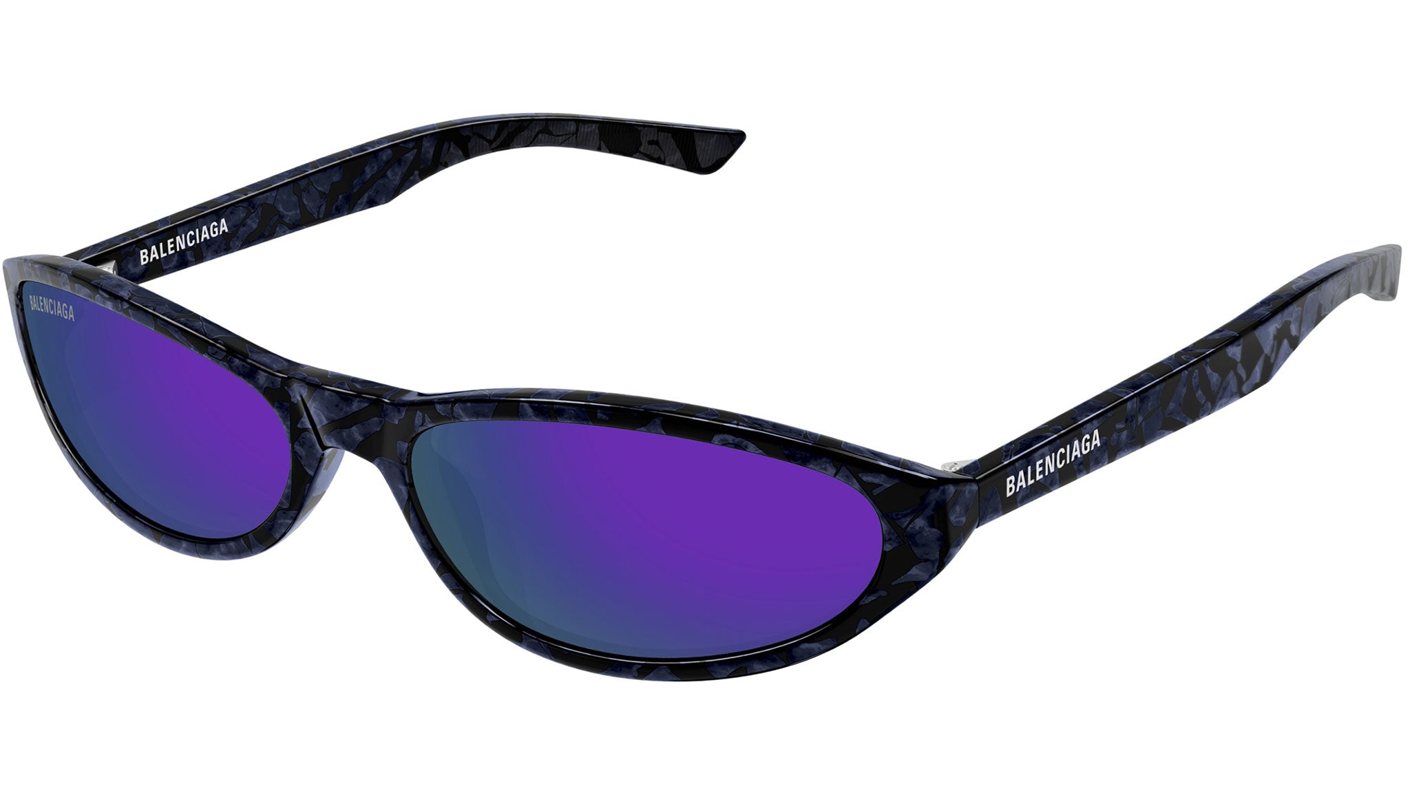 Occhiali da sole BALENCIAGA BB0007S Shiny purple pearled havana