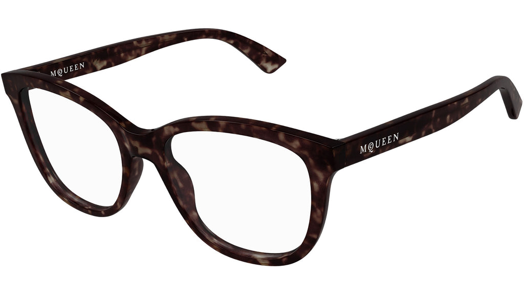 Occhiali da vista ALEXANDER MCQUEEN AM0487O Shiny dark havana