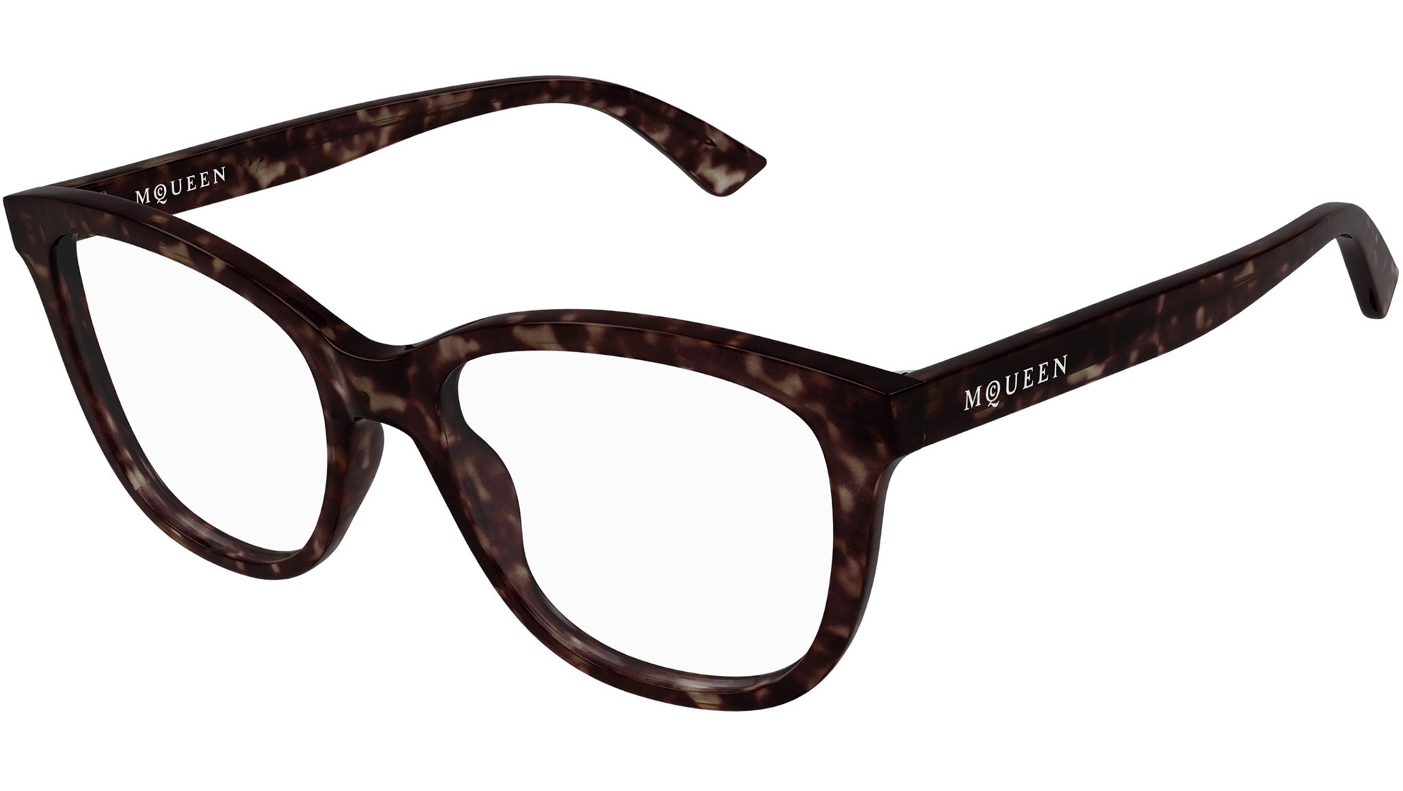 Occhiali da vista ALEXANDER MCQUEEN AM0487O Shiny dark havana