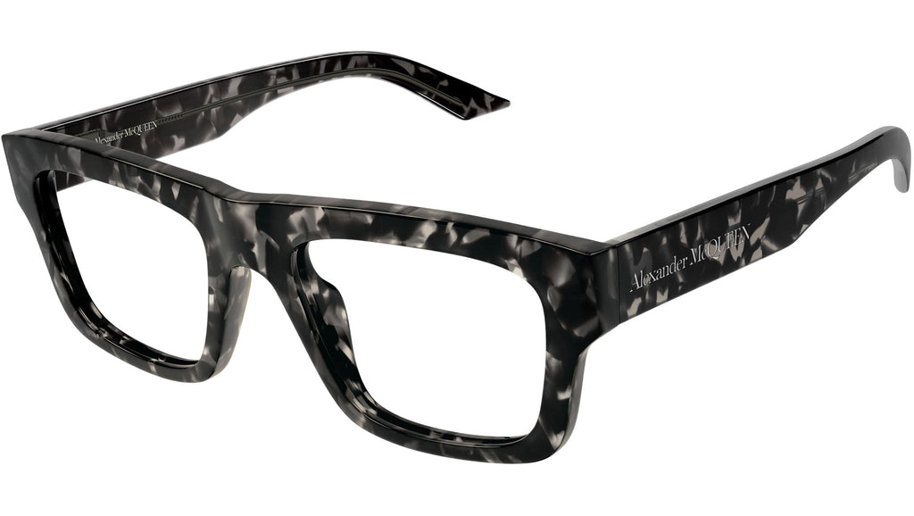Occhiali da vista ALEXANDER MCQUEEN AM0452O Shiny grey havana
