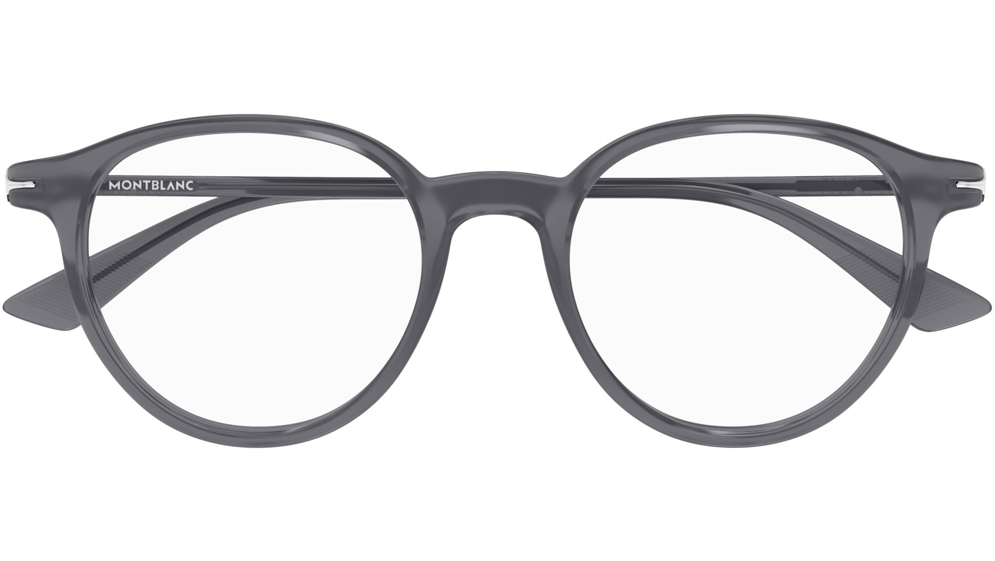 Occhiali da vista MONTBLANC MB0340O Shiny transparent grey