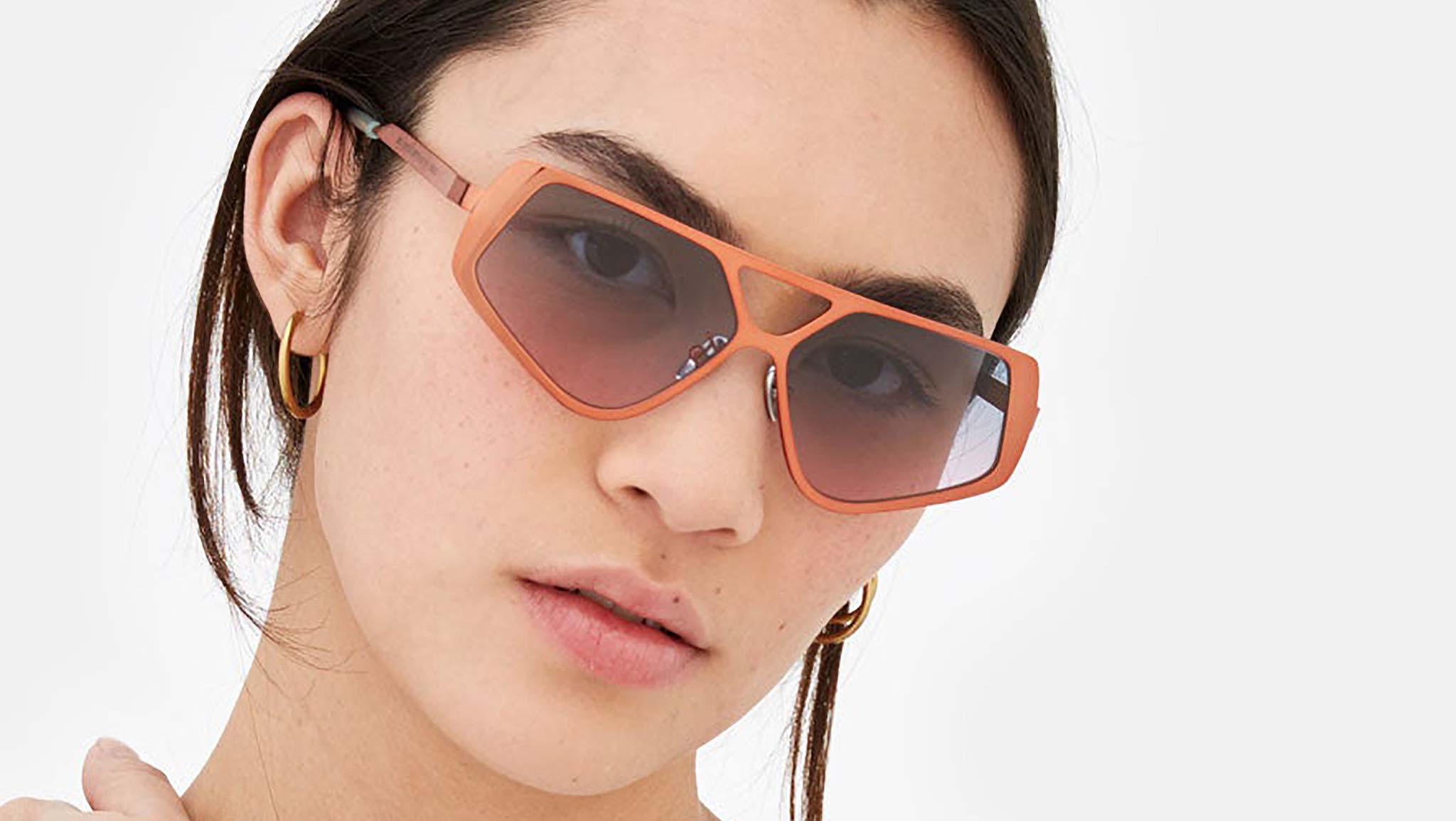 Occhiali RETROSUPERFUTURE Spazio Orange chromed finish