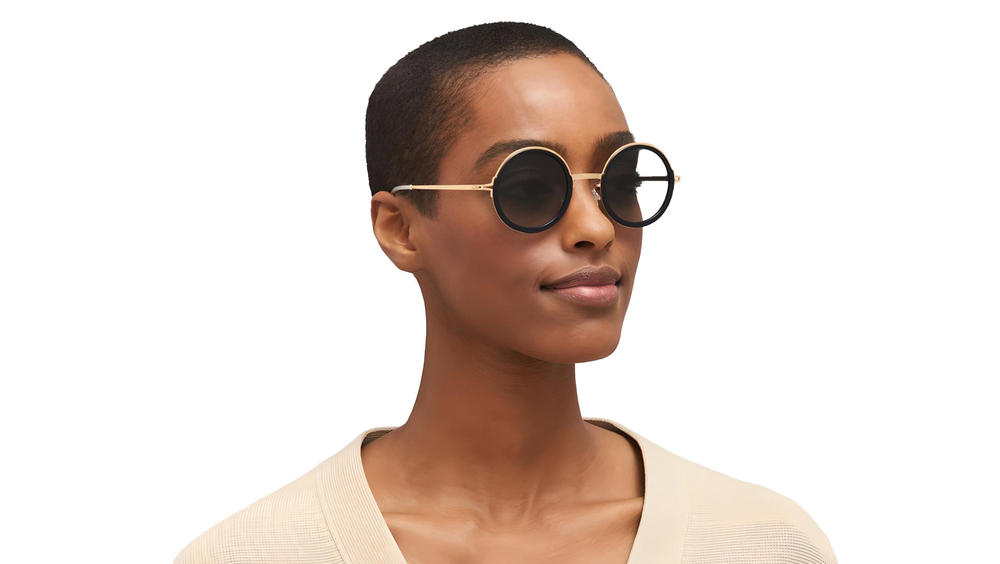 Occhiali da sole MYKITA MONROE Glossy gold milky indigo