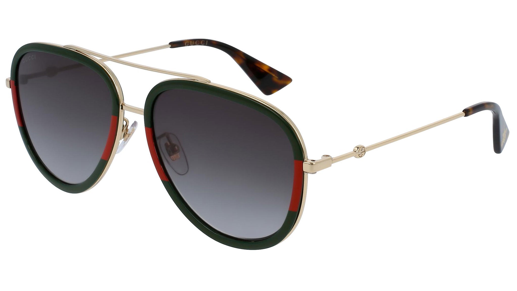 Occhiali da sole GUCCI GG0062S Endura gold and shiny green-red