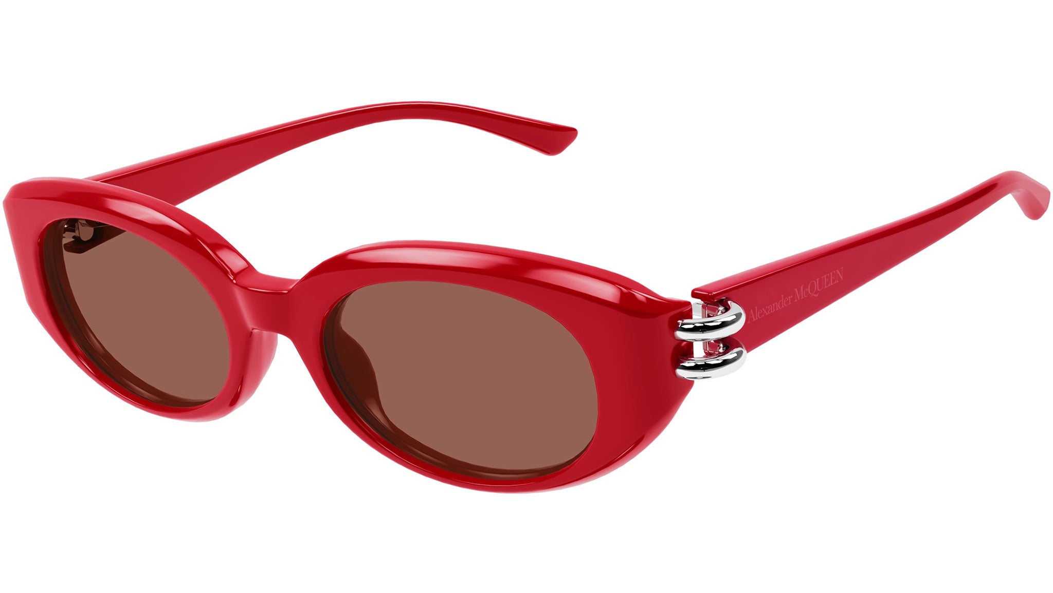 Occhiali da sole ALEXANDER MCQUEEN AM0469S Shiny solid red